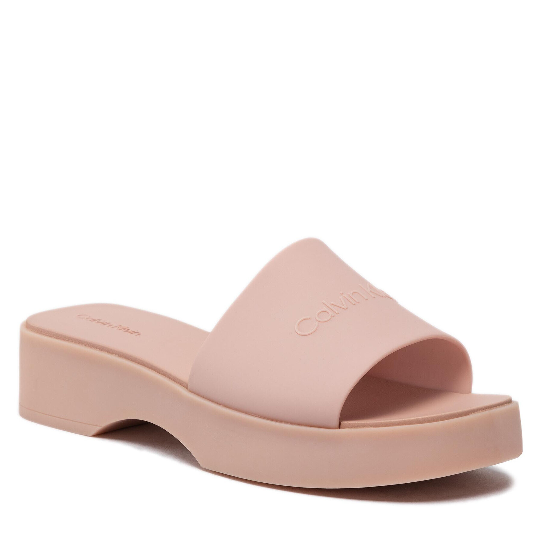 Calvin Klein Чехли Wedge Slide HW0HW00749 Розов - Pepit.bg