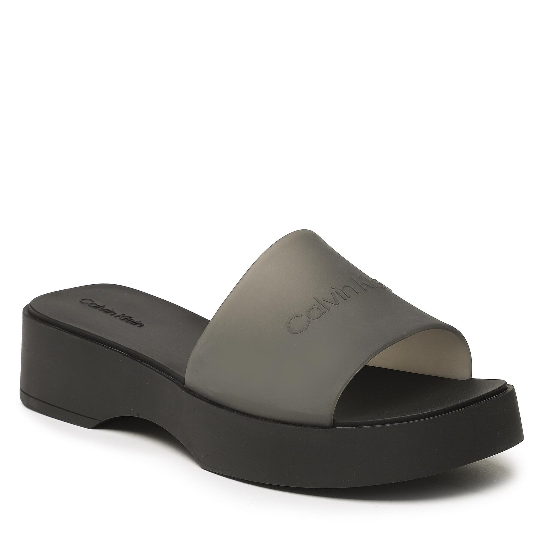 Calvin Klein Чехли Wedge Slide-Transp HW0HW01514 Черен - Pepit.bg