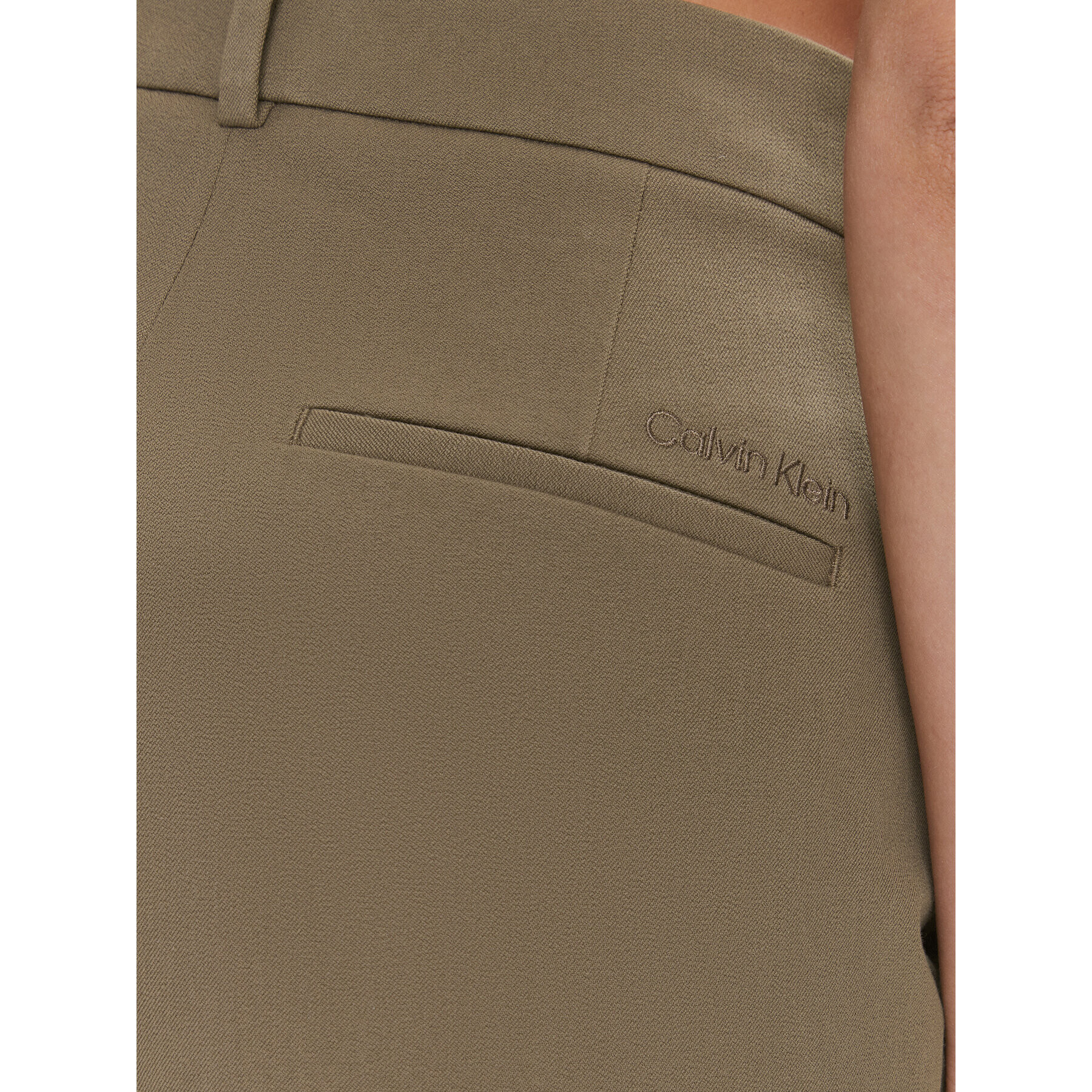 Calvin Klein Чино панталони Gabardine K20K205785 Бежов Slim Fit - Pepit.bg