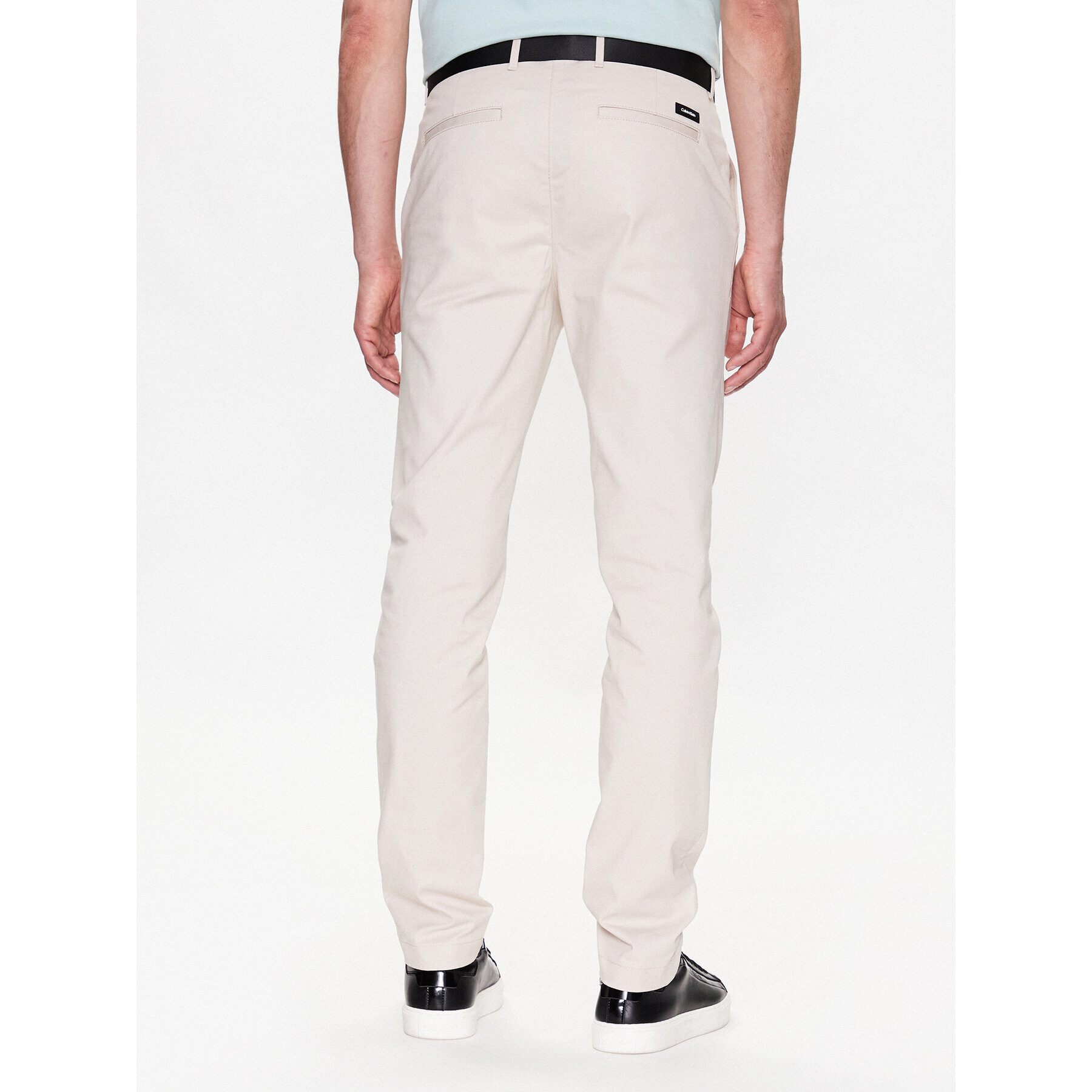 Calvin Klein Чино панталони Modern Twill K10K110979 Бежов Slim Fit - Pepit.bg