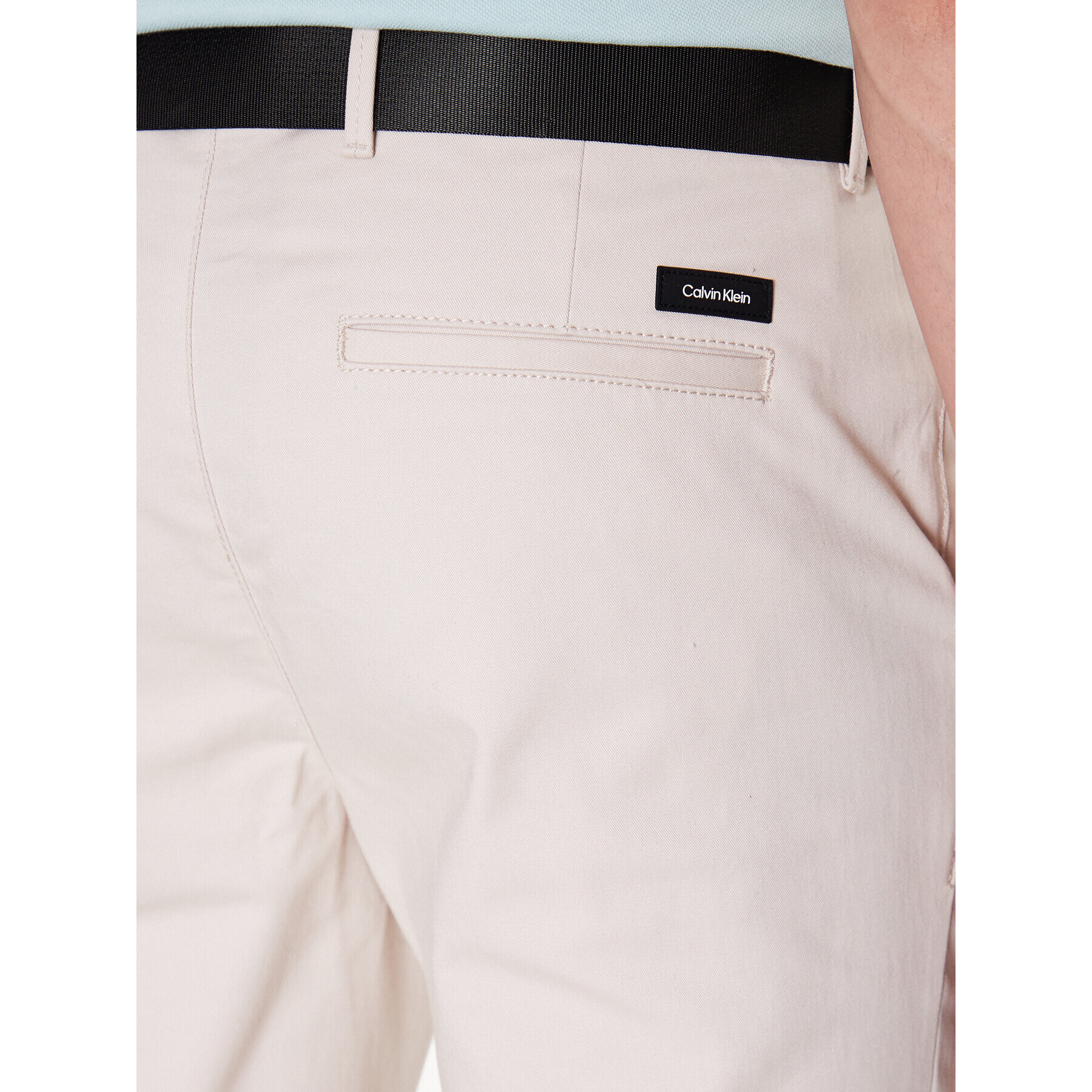 Calvin Klein Чино панталони Modern Twill K10K110979 Бежов Slim Fit - Pepit.bg