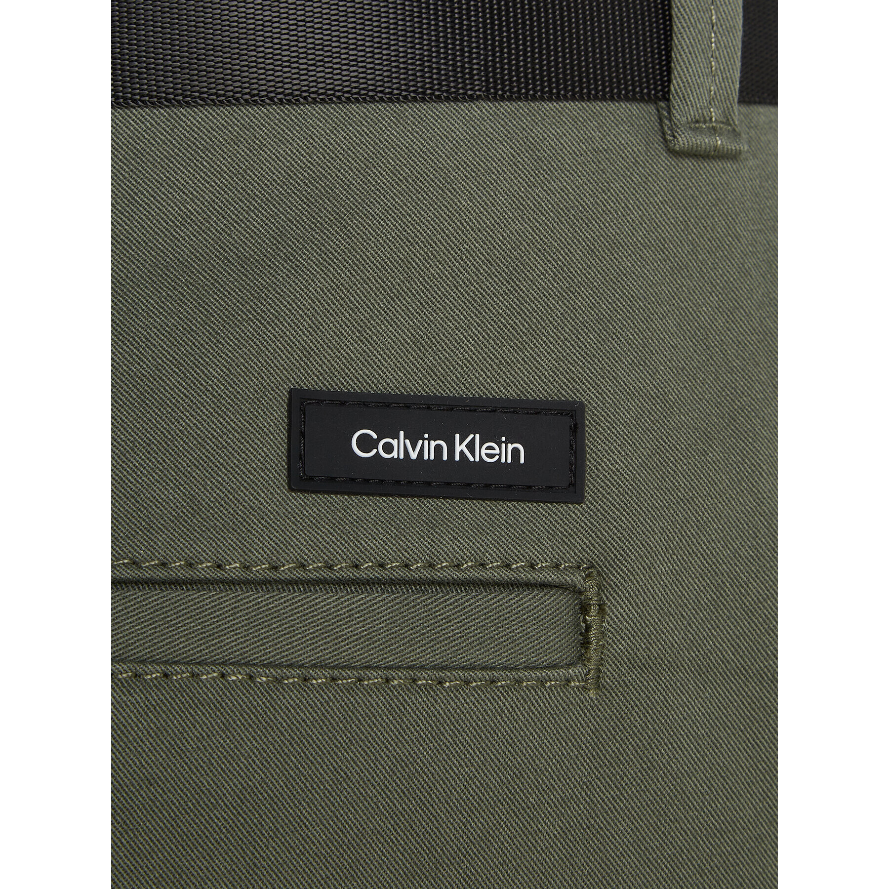 Calvin Klein Чино панталони Modern Twill K10K110979 Зелен Slim Fit - Pepit.bg