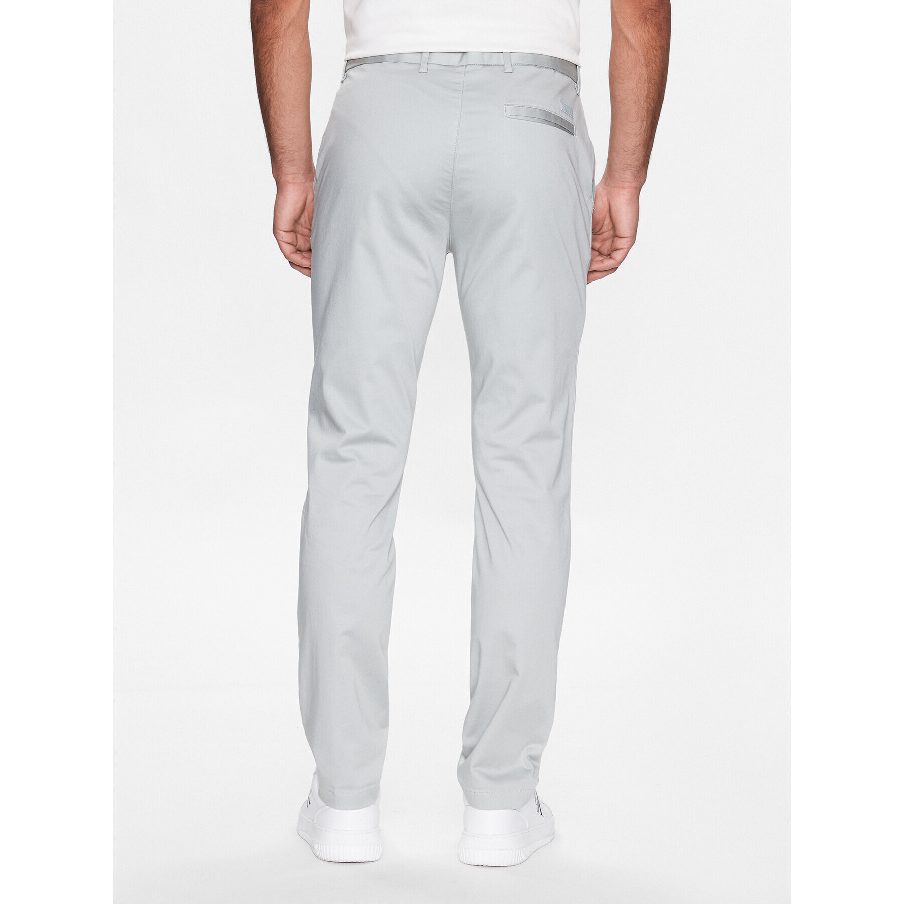 Calvin Klein Чино панталони Satin K10K110963 Зелен Slim Fit - Pepit.bg