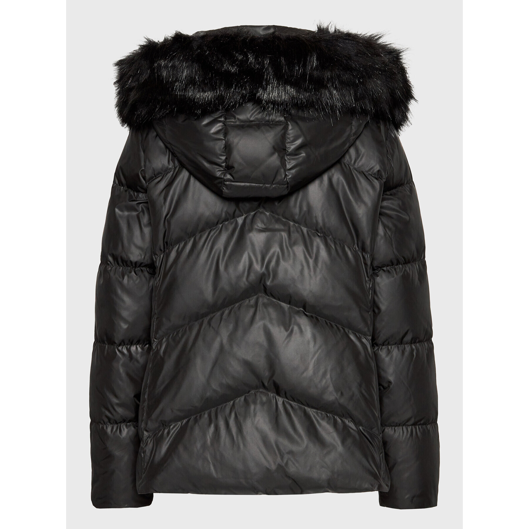 Calvin Klein Curve Пухено яке Essential K20K205143 Черен Regular Fit - Pepit.bg