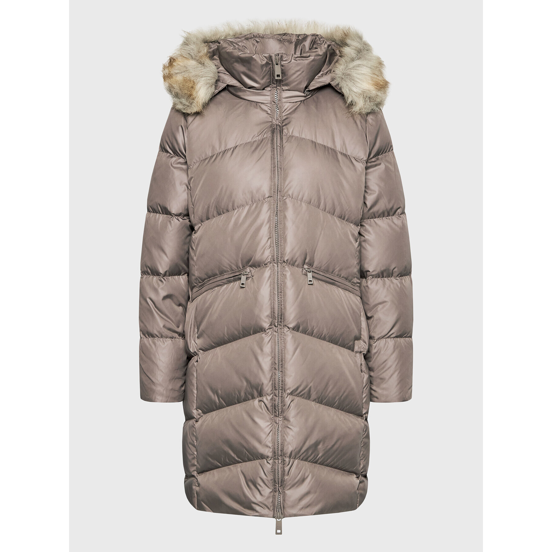 Calvin Klein Curve Пухено яке Essential K20K205144 Кафяв Regular Fit - Pepit.bg