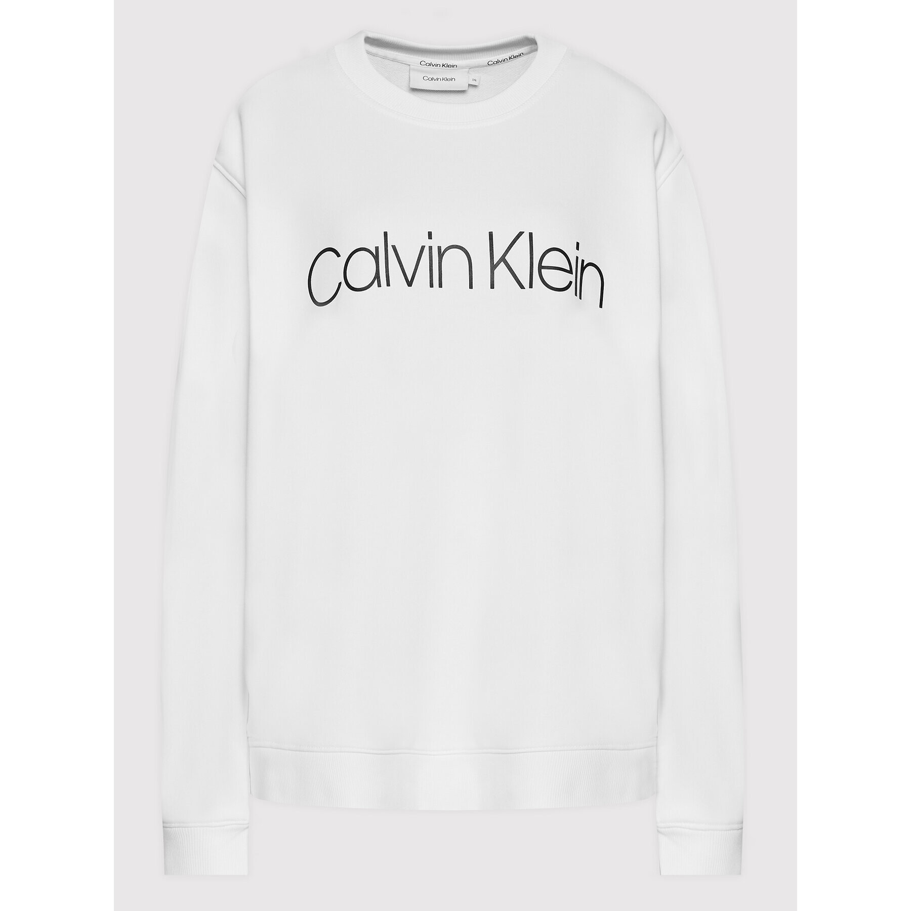 Calvin Klein Curve Суитшърт Inclusive Core Logo K20K203634 Бял Regular Fit - Pepit.bg