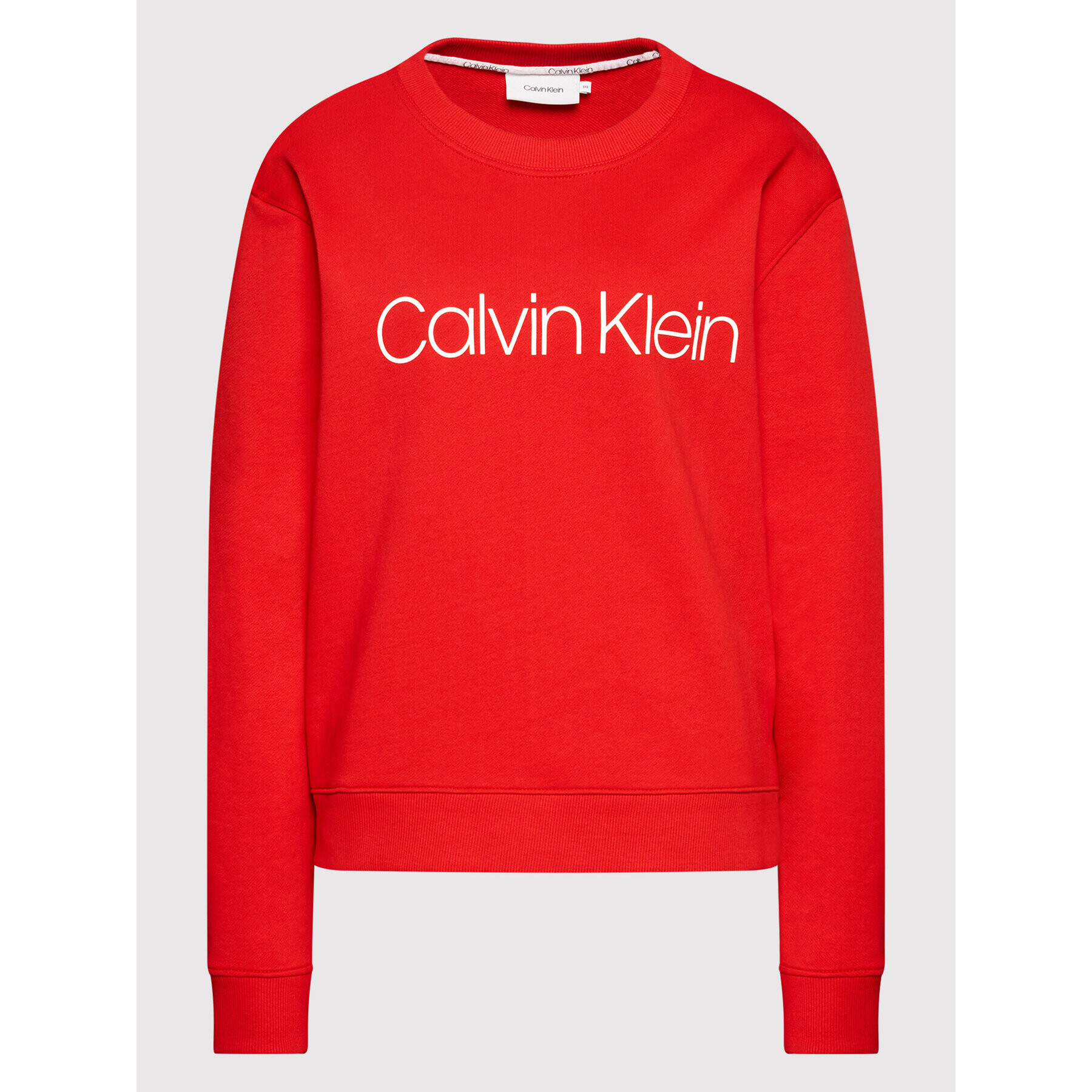 Calvin Klein Curve Суитшърт Inclusive Core Logo K20K203634 Червен Regular Fit - Pepit.bg