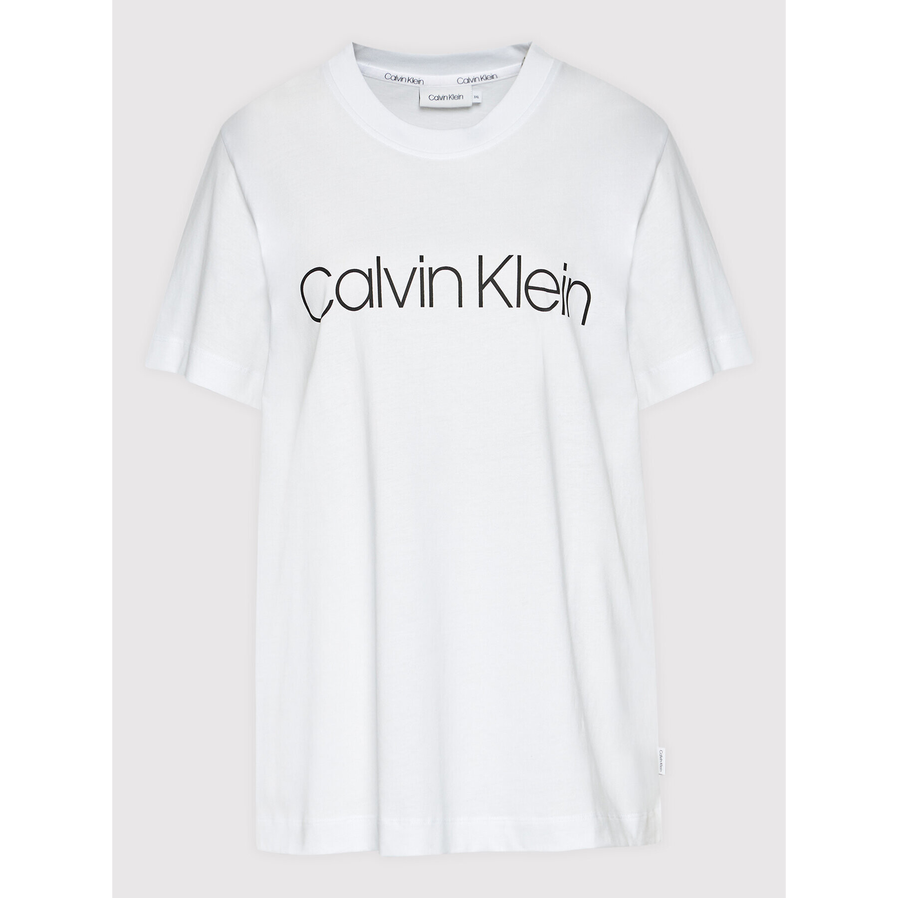 Calvin Klein Curve Тишърт Inclusive K20K203633 Бял Regular Fit - Pepit.bg
