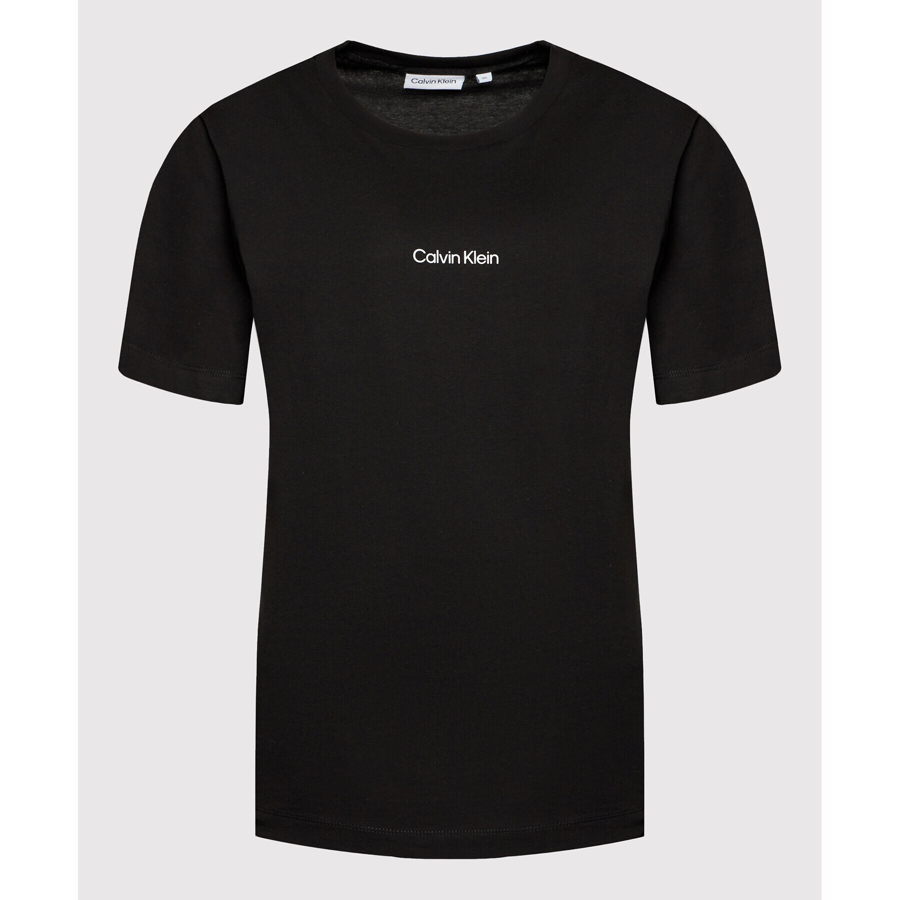 Calvin Klein Curve Тишърт Inclusive Micro Logo K20K203712 Черен Regular Fit - Pepit.bg