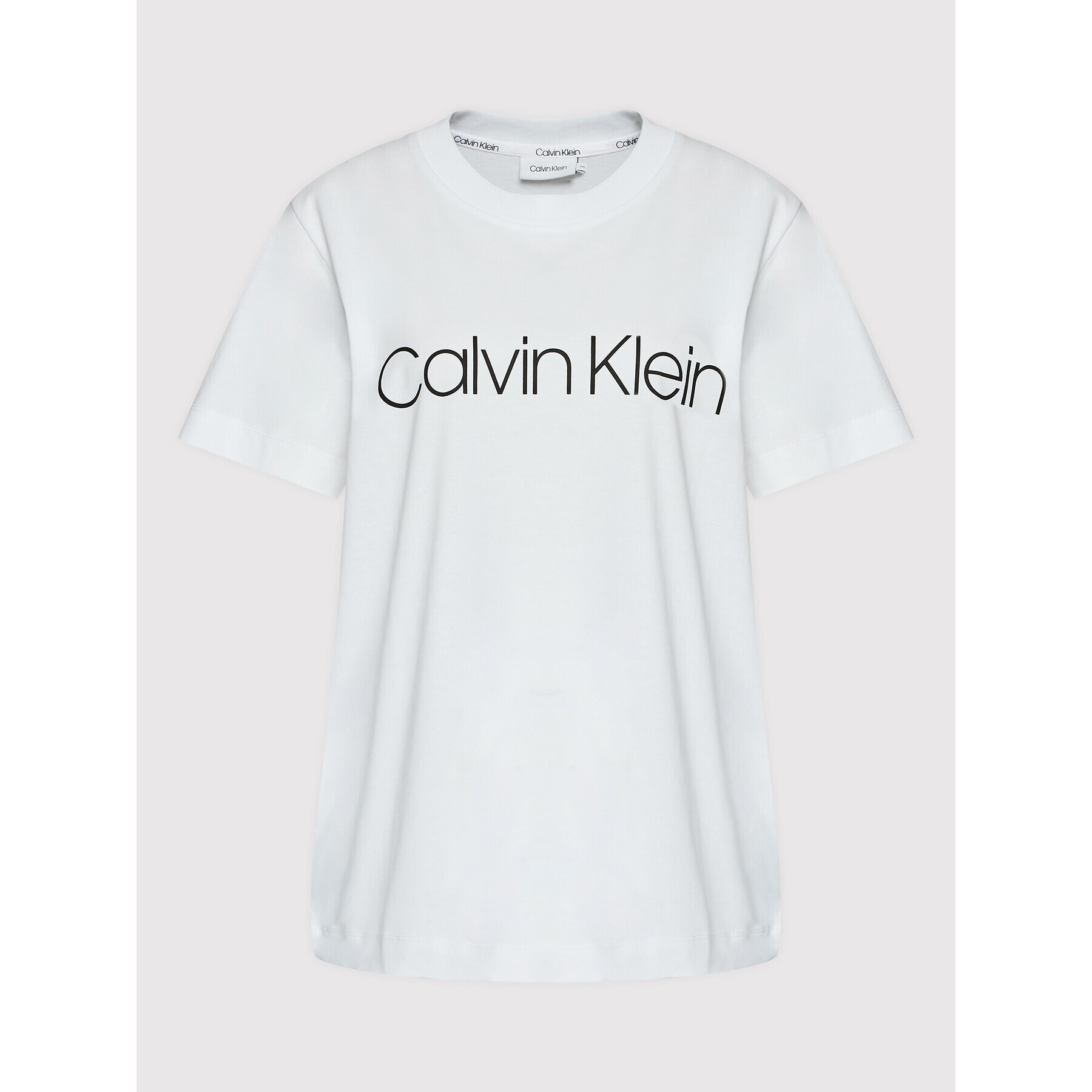 Calvin Klein Curve Тишърт K20K203633 Бял Regular Fit - Pepit.bg