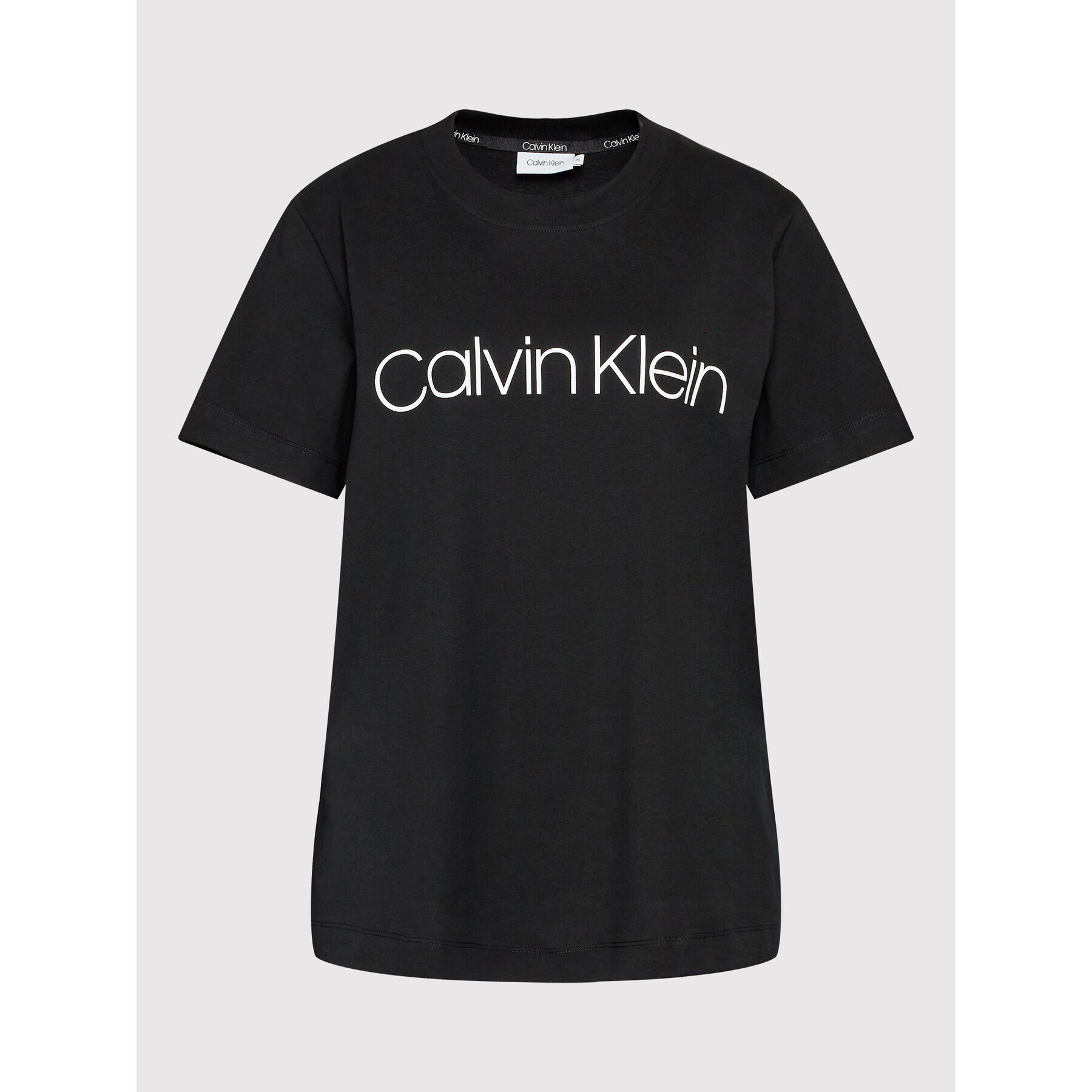 Calvin Klein Curve Тишърт K20K203633 Черен Regular Fit - Pepit.bg