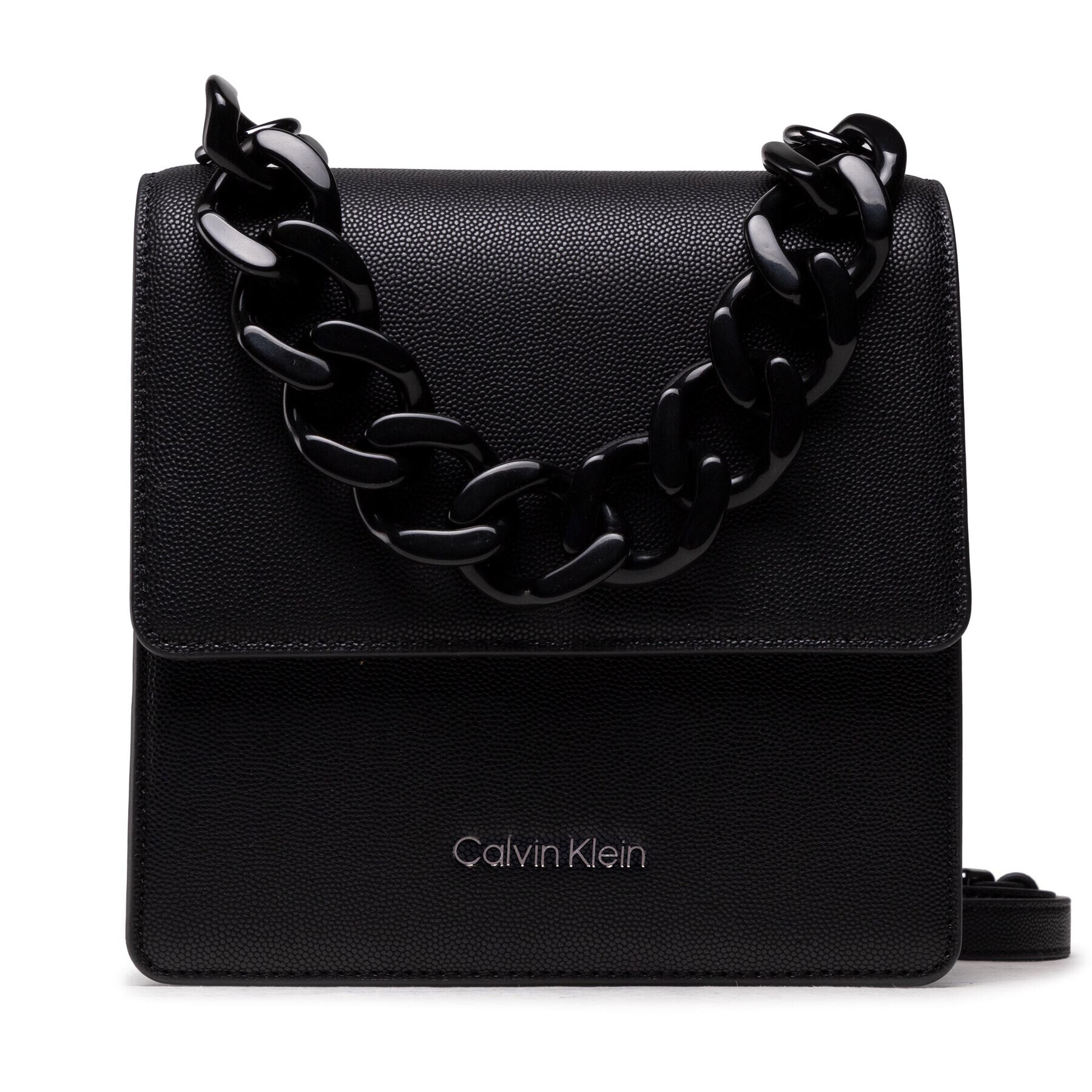 Calvin Klein Дамска чанта Calvin Chain Shoulder Bag K60K608448 Черен - Pepit.bg