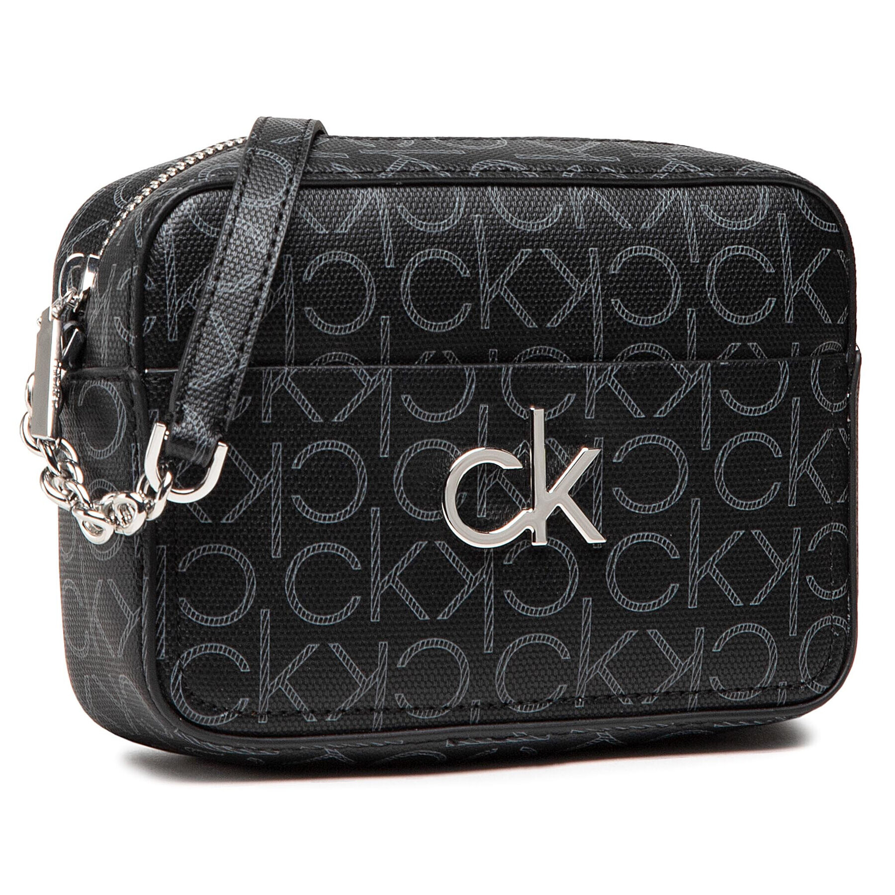 Calvin Klein Дамска чанта Camera Bag Monogram K60K608324 Черен - Pepit.bg
