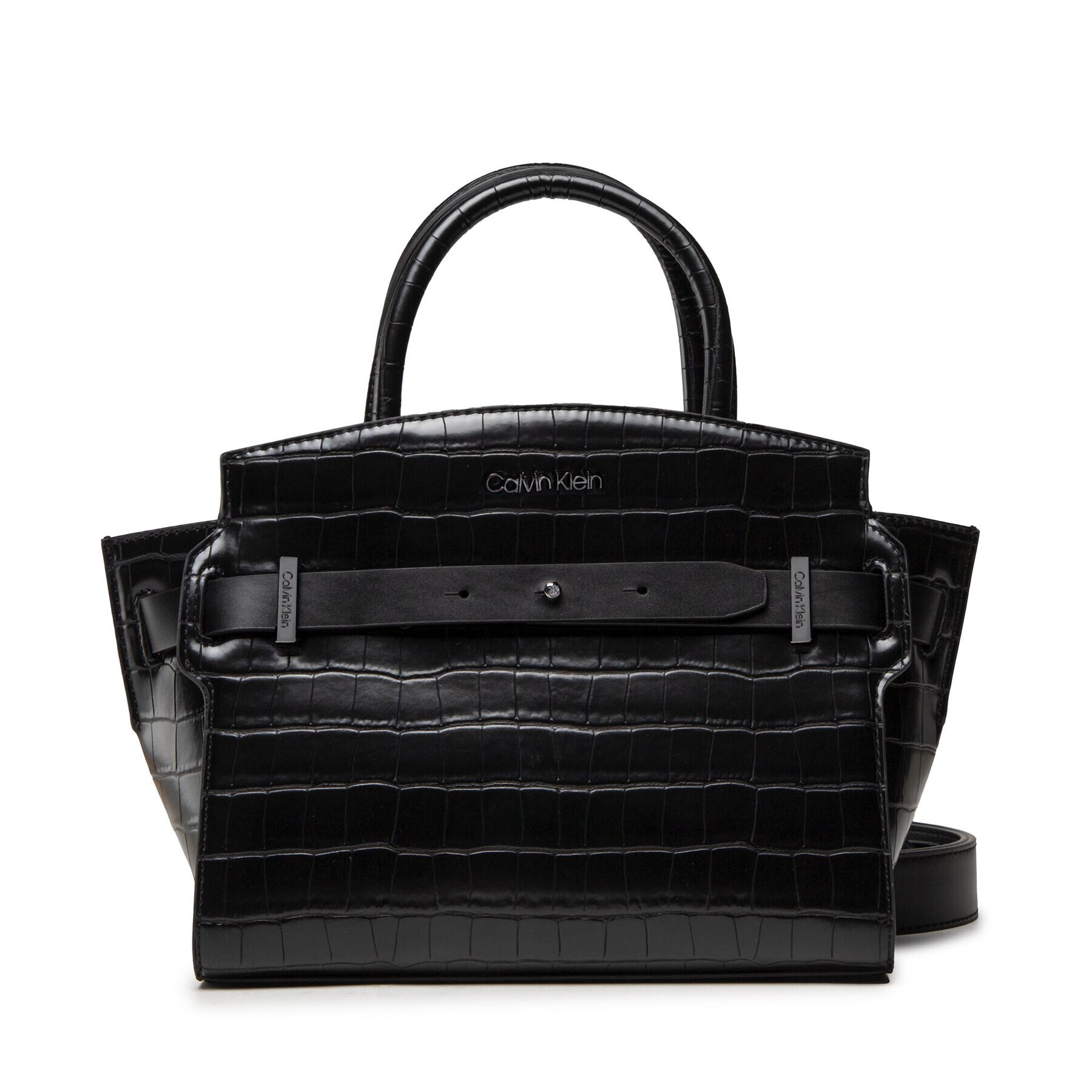 Calvin Klein Дамска чанта Ck Code Tote Sm Croco Pu K60K608886 Черен - Pepit.bg