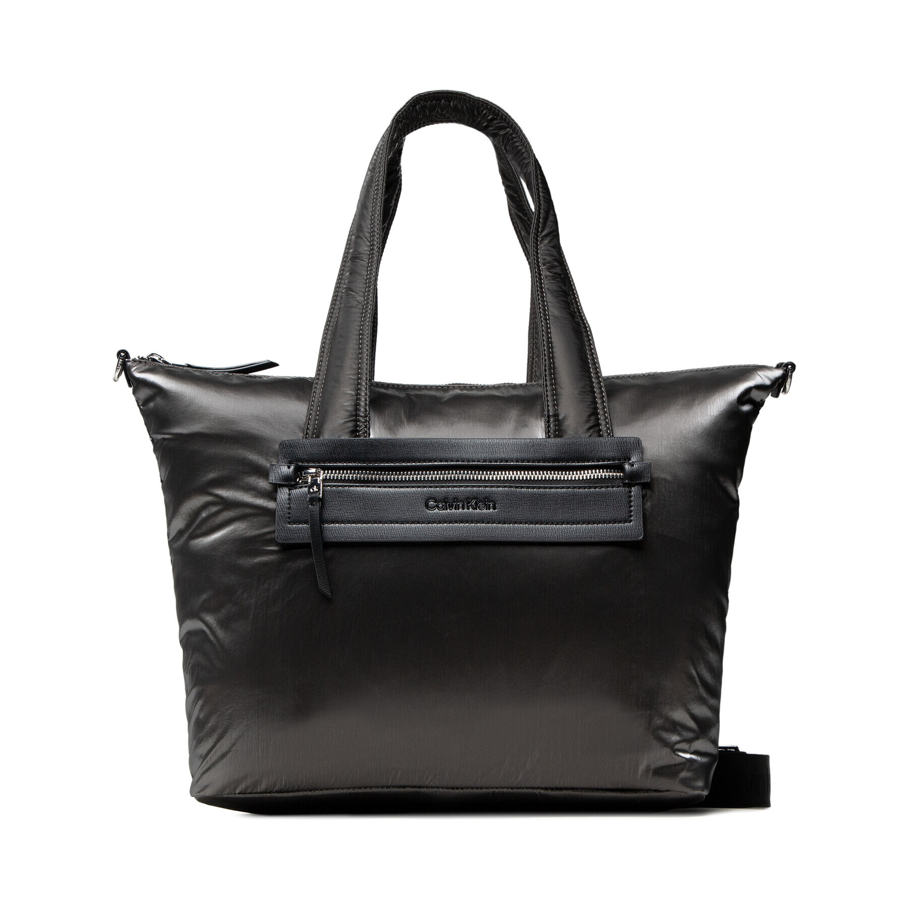 Calvin Klein Дамска чанта Ck Essential Shopper Lg Metallic K60K608671 Сребрист - Pepit.bg