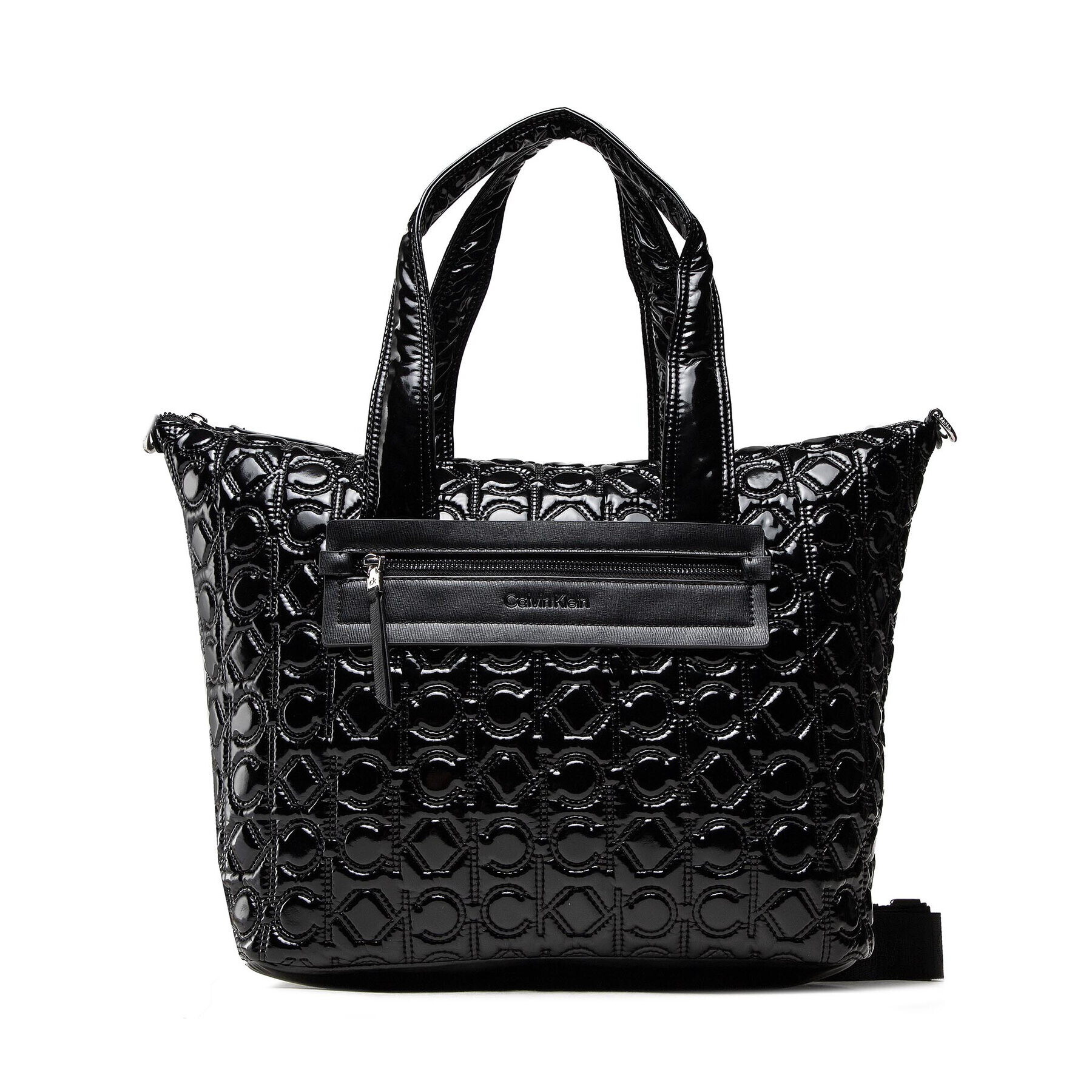 Calvin Klein Дамска чанта Ck Essential Shopper Quilt Mono K60K608670 Черен - Pepit.bg