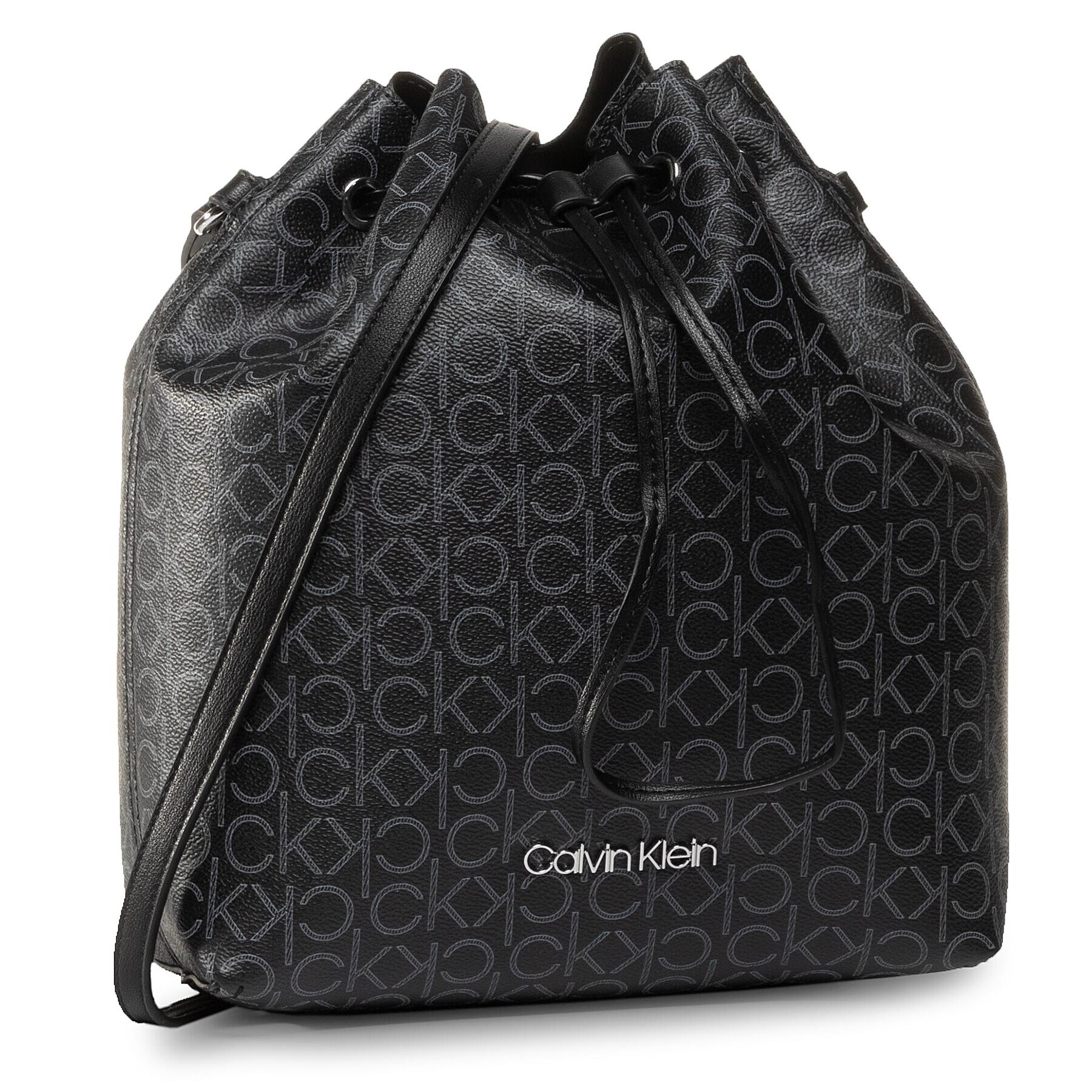 Calvin Klein Дамска чанта Ck Mono Drawstring Md K60K606477 Черен - Pepit.bg