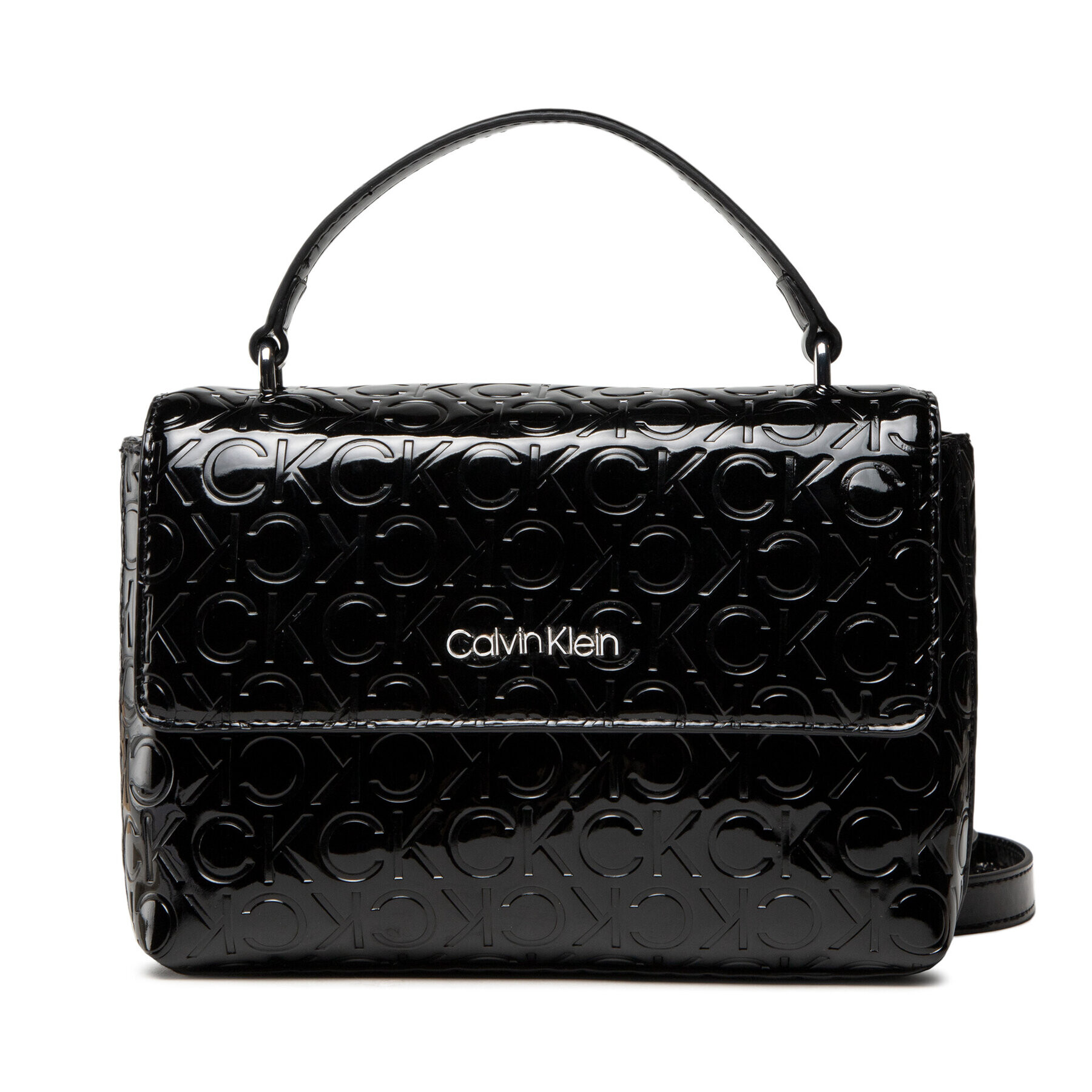 Calvin Klein Дамска чанта Ck Must Mini Top H Bag Em Mono K60K608866 Черен - Pepit.bg