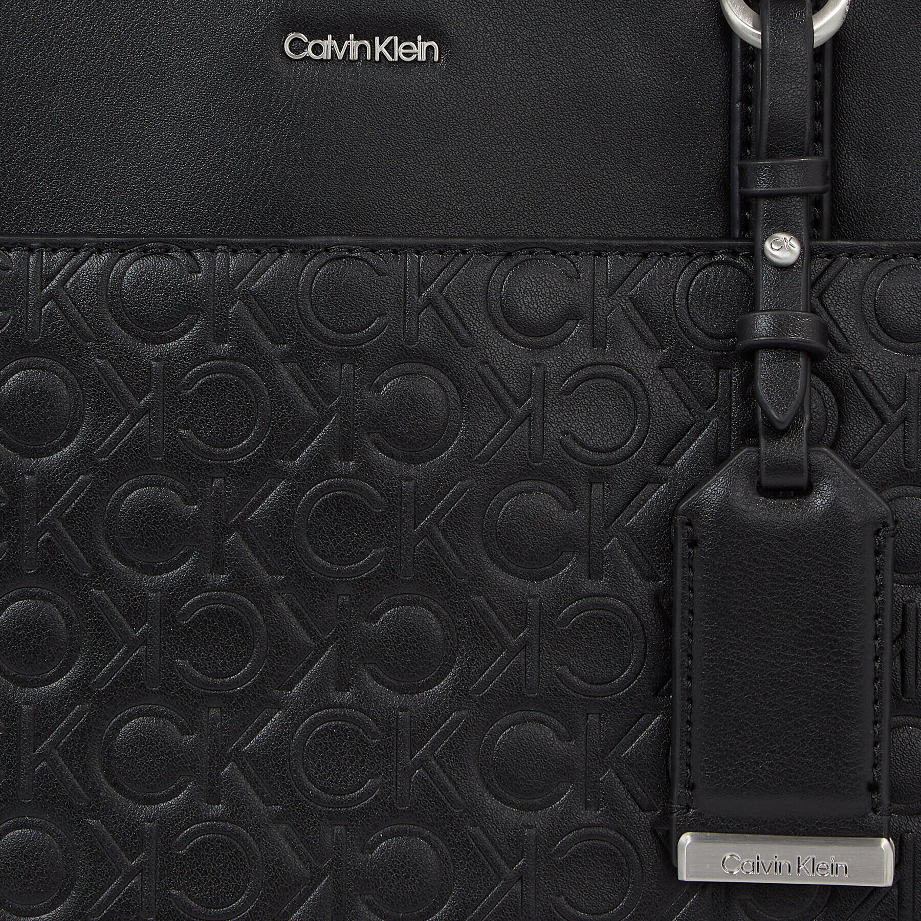 Calvin Klein Дамска чанта Ck Must Shopper Lg - Emb Mono K60K610924 Черен - Pepit.bg