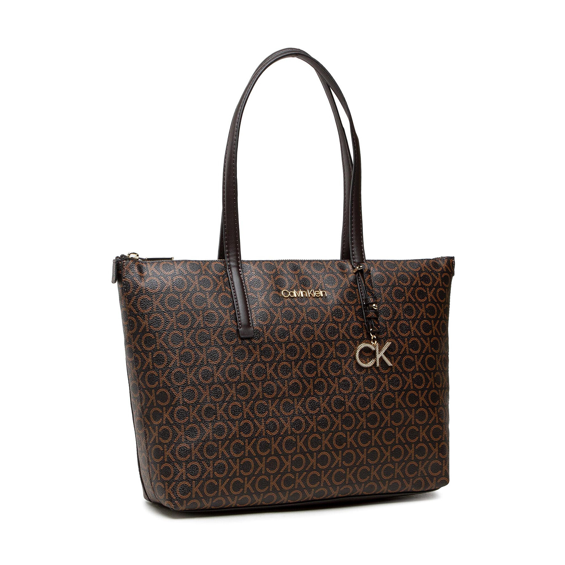 Calvin Klein Дамска чанта Ck Must Shopper Md Mono K60K609355 Кафяв - Pepit.bg