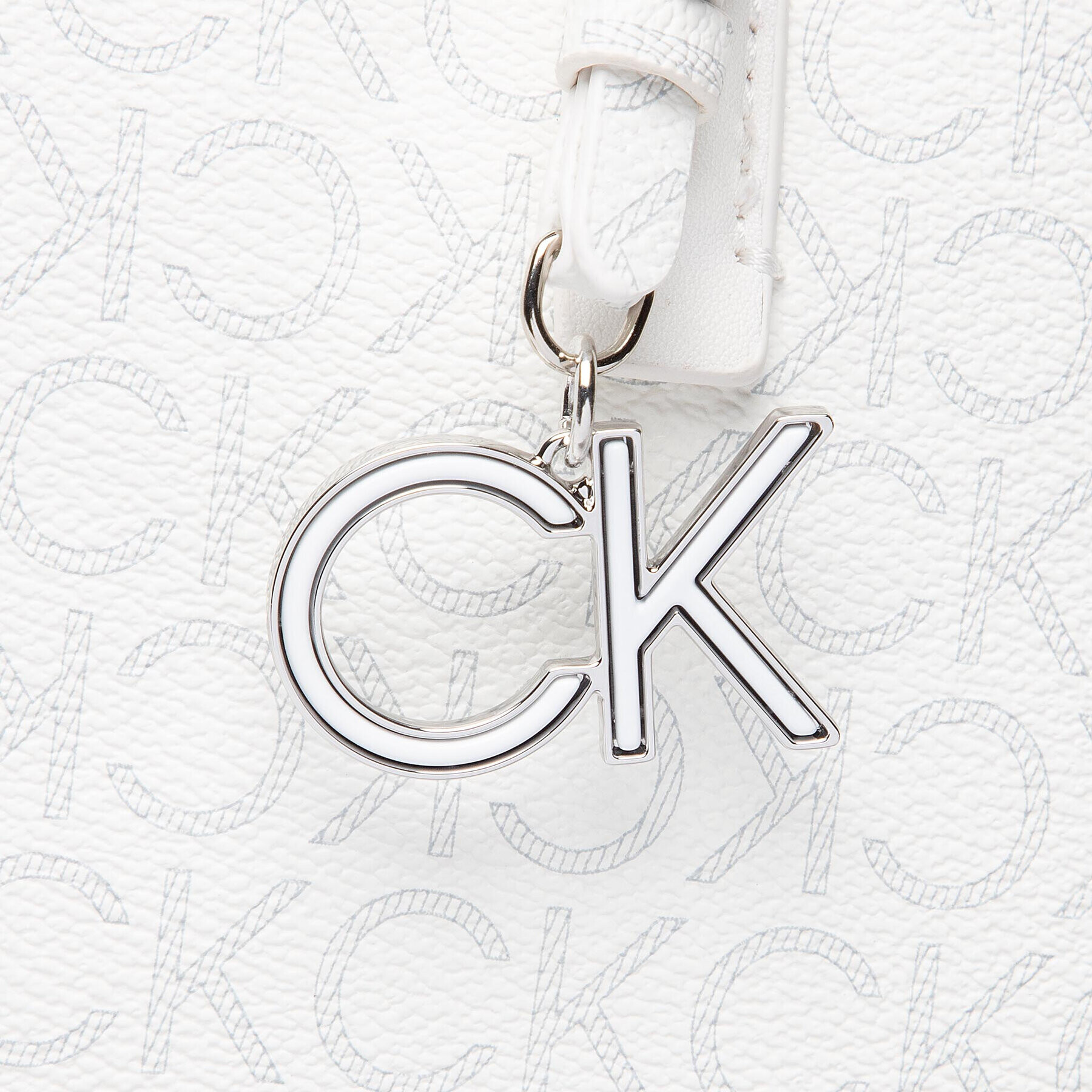 Calvin Klein Дамска чанта Ck Must Shopper Md Mono K60K609677 Бял - Pepit.bg