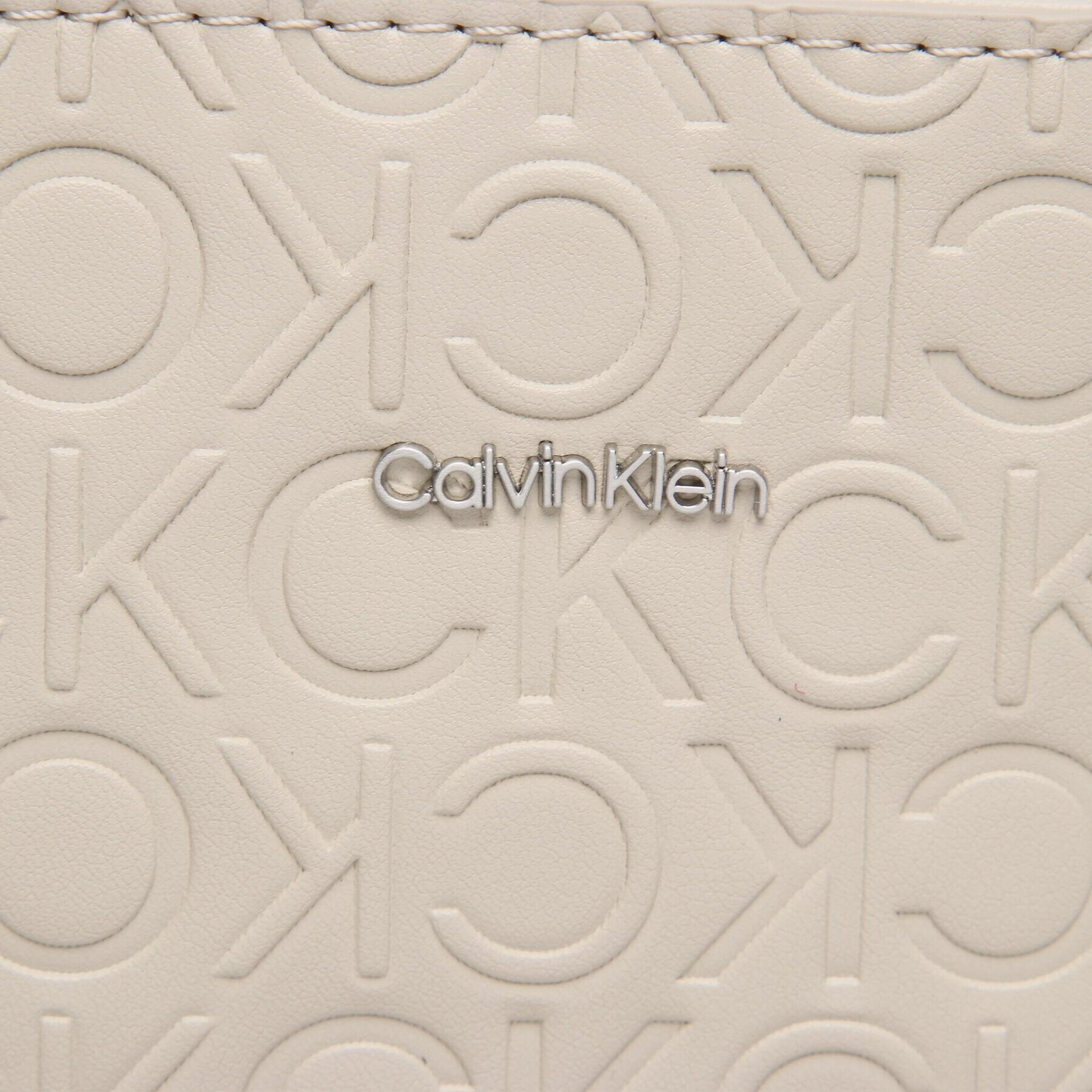 Calvin Klein Дамска чанта Ck Must Xbody Md Emb Mono K60K611001 Бежов - Pepit.bg