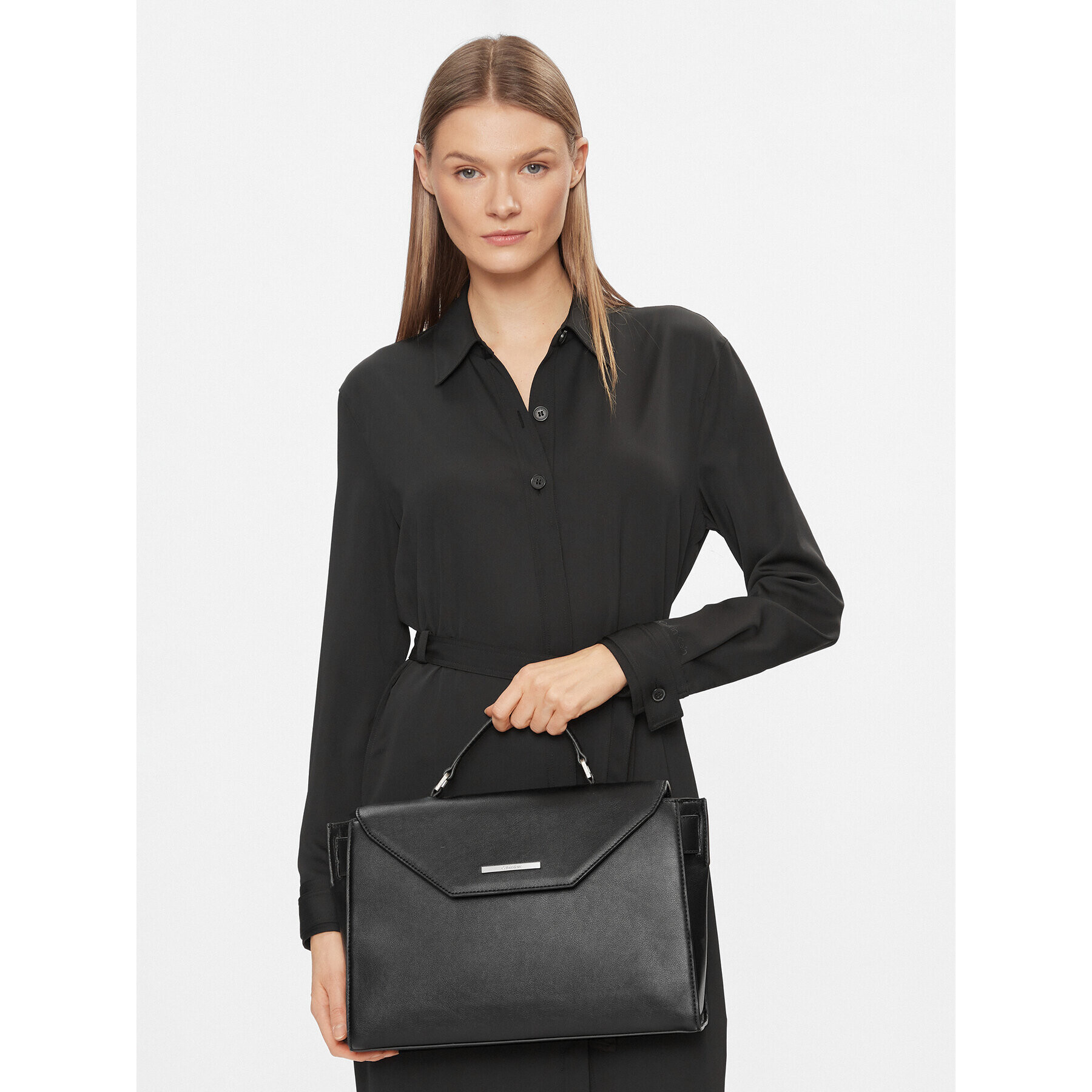 Calvin Klein Дамска чанта Daily Dressed Tote Md K60K610751 Черен - Pepit.bg