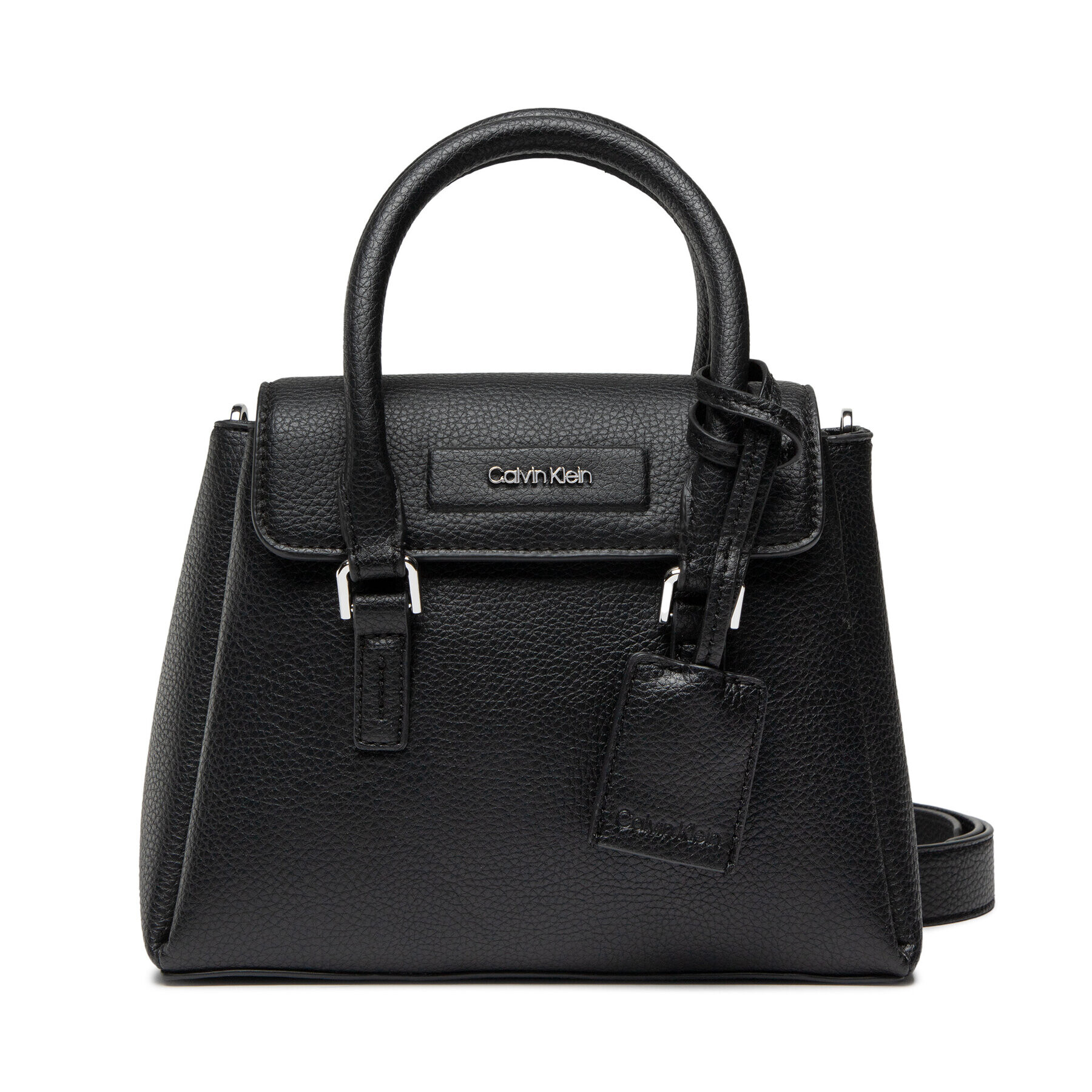 Calvin Klein Дамска чанта Dressed Mini Tote W Flap K60K609691 Черен - Pepit.bg