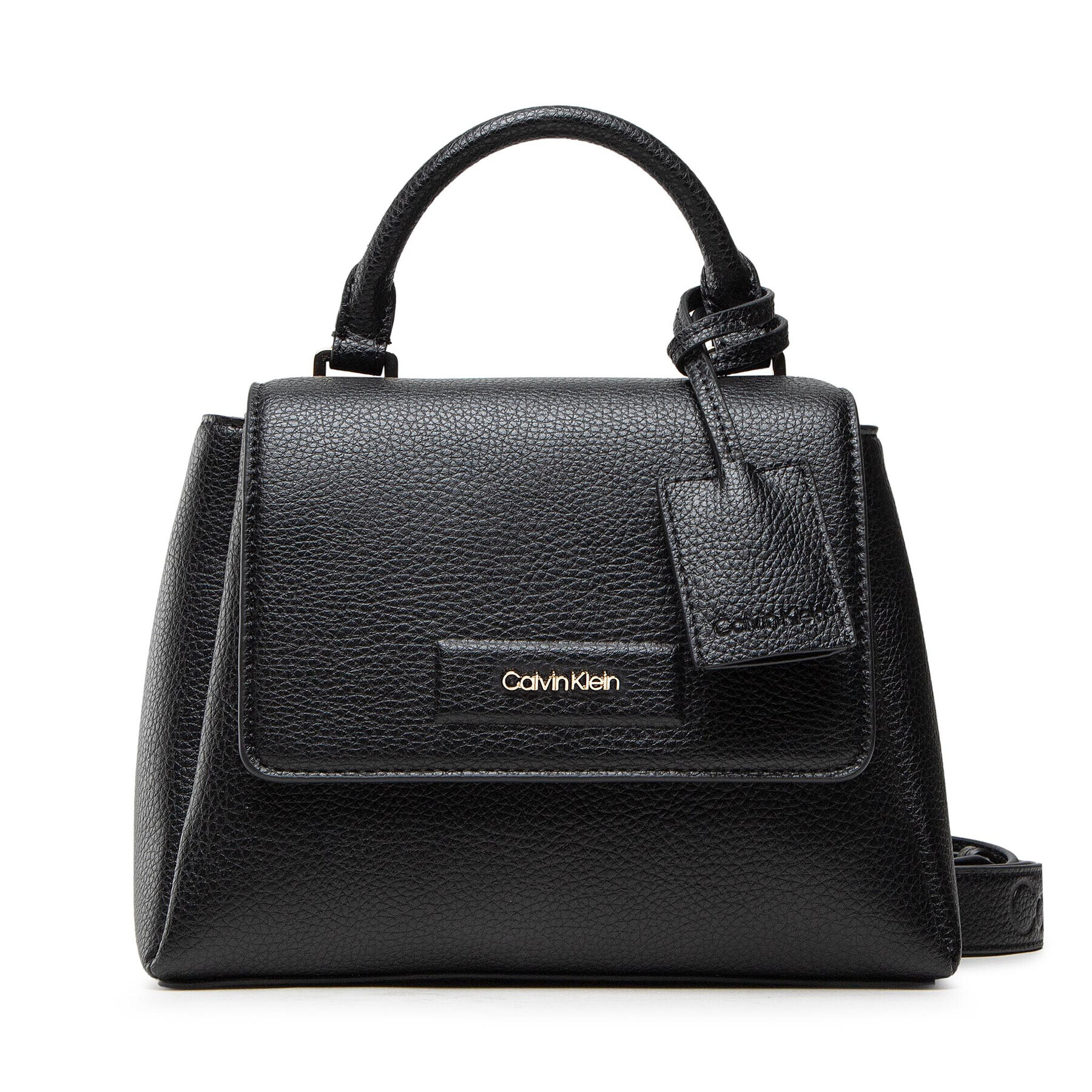 Calvin Klein Дамска чанта Dressed Top Handle Mini Bag K60K609185 Черен - Pepit.bg