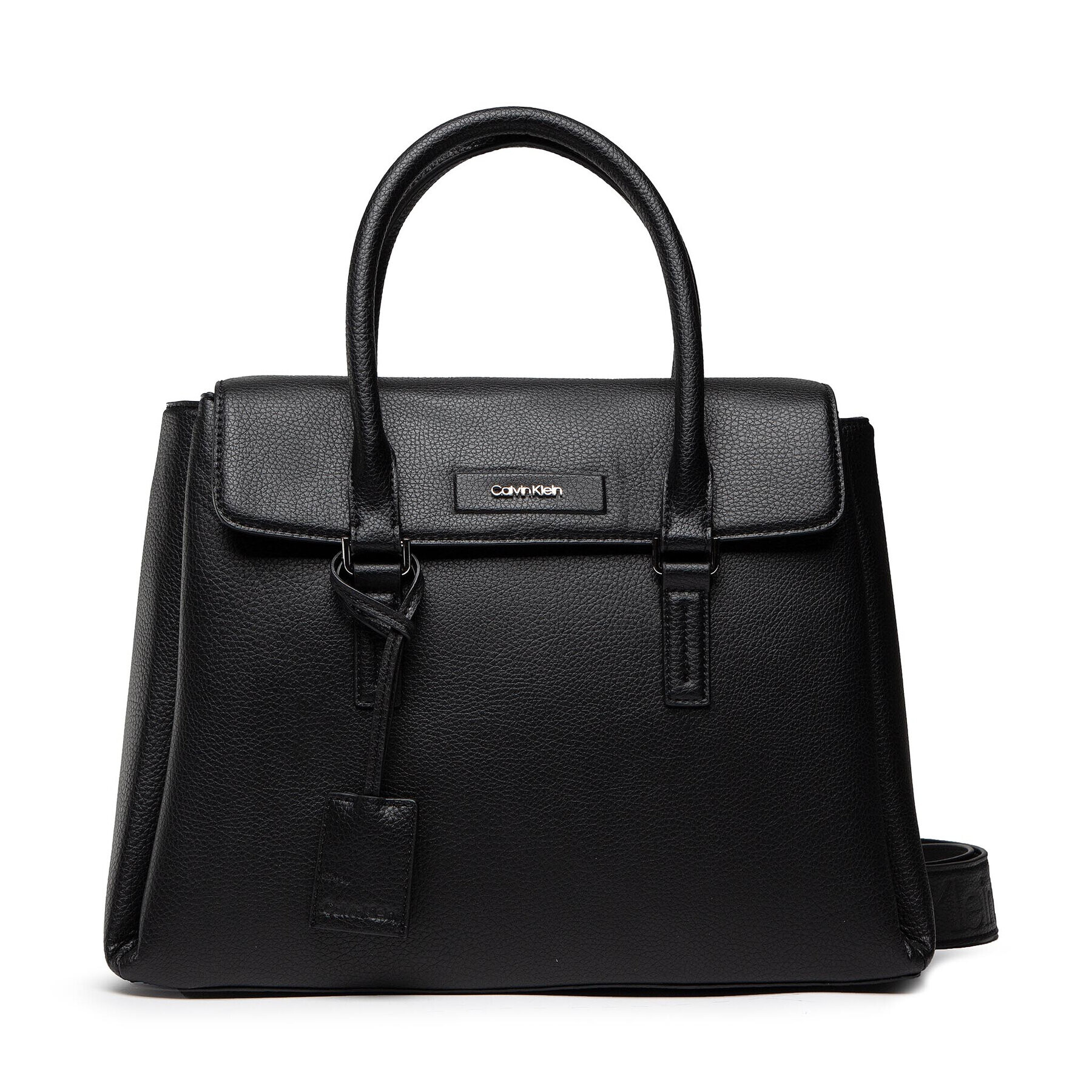 Calvin Klein Дамска чанта Dressed Tote W/Flap K60K609625 Черен - Pepit.bg