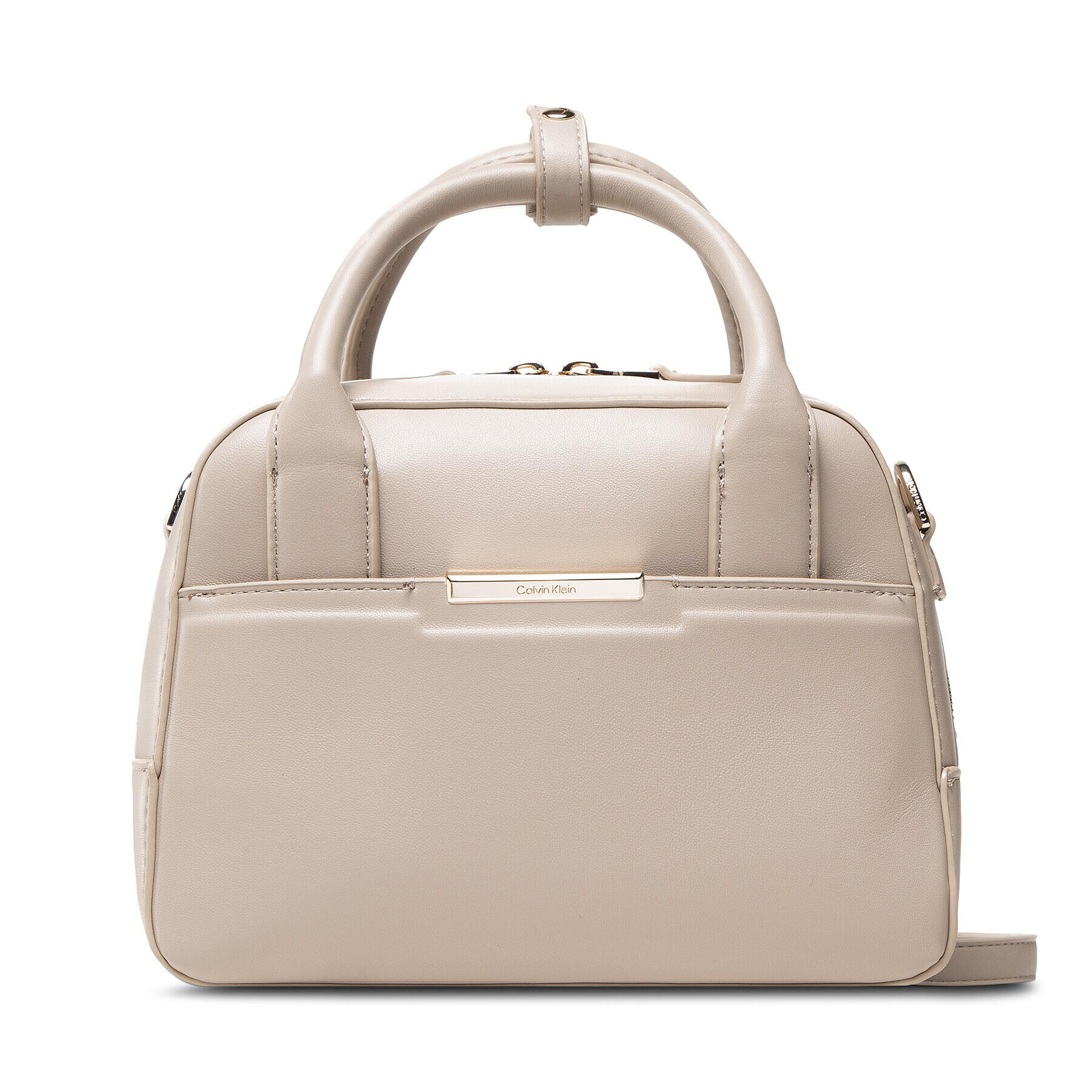 Calvin Klein Дамска чанта Focused Bowling Bag Sm K60K608418 Бежов - Pepit.bg