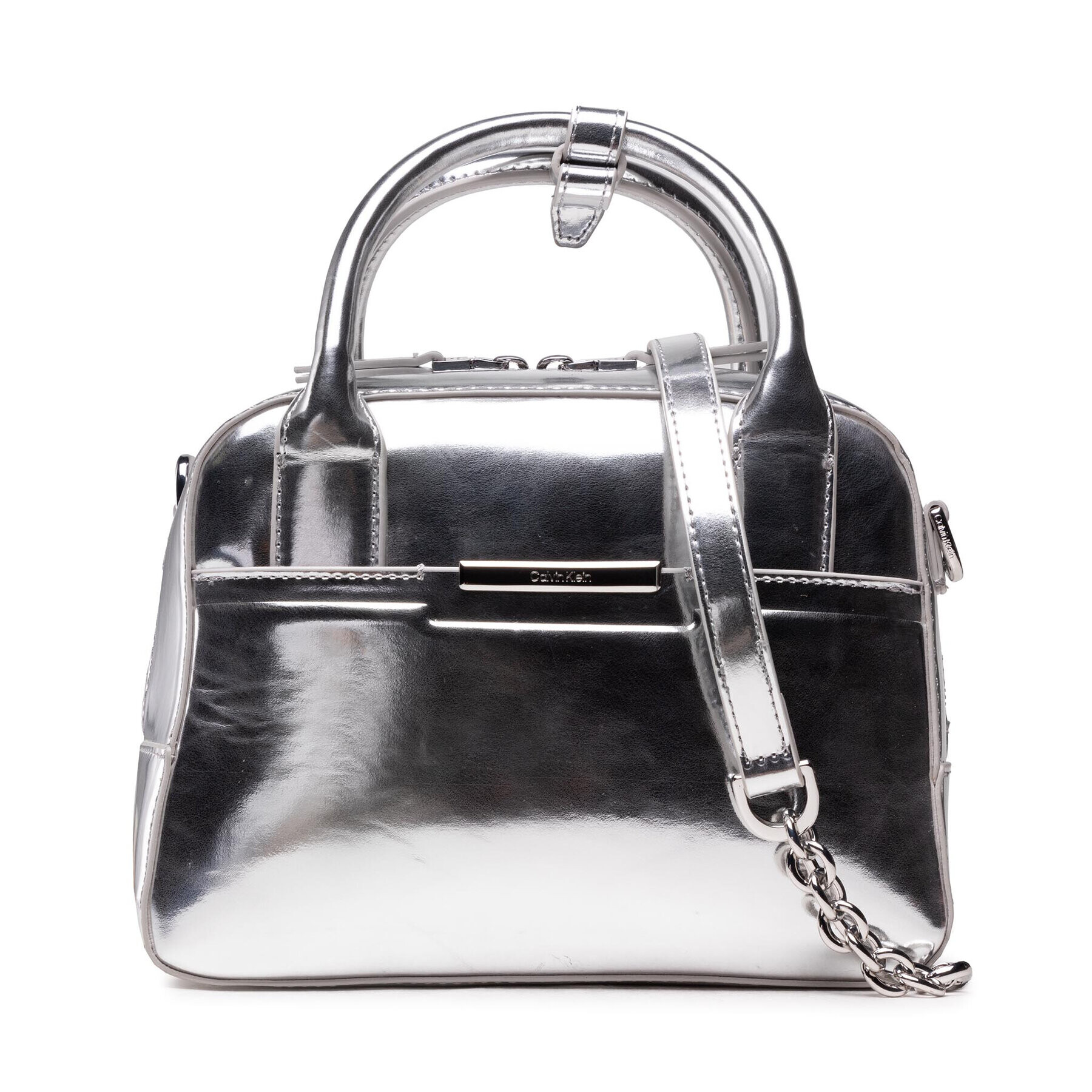 Calvin Klein Дамска чанта Focused Bowling Bag Sm Silver K60K608592 Сребрист - Pepit.bg