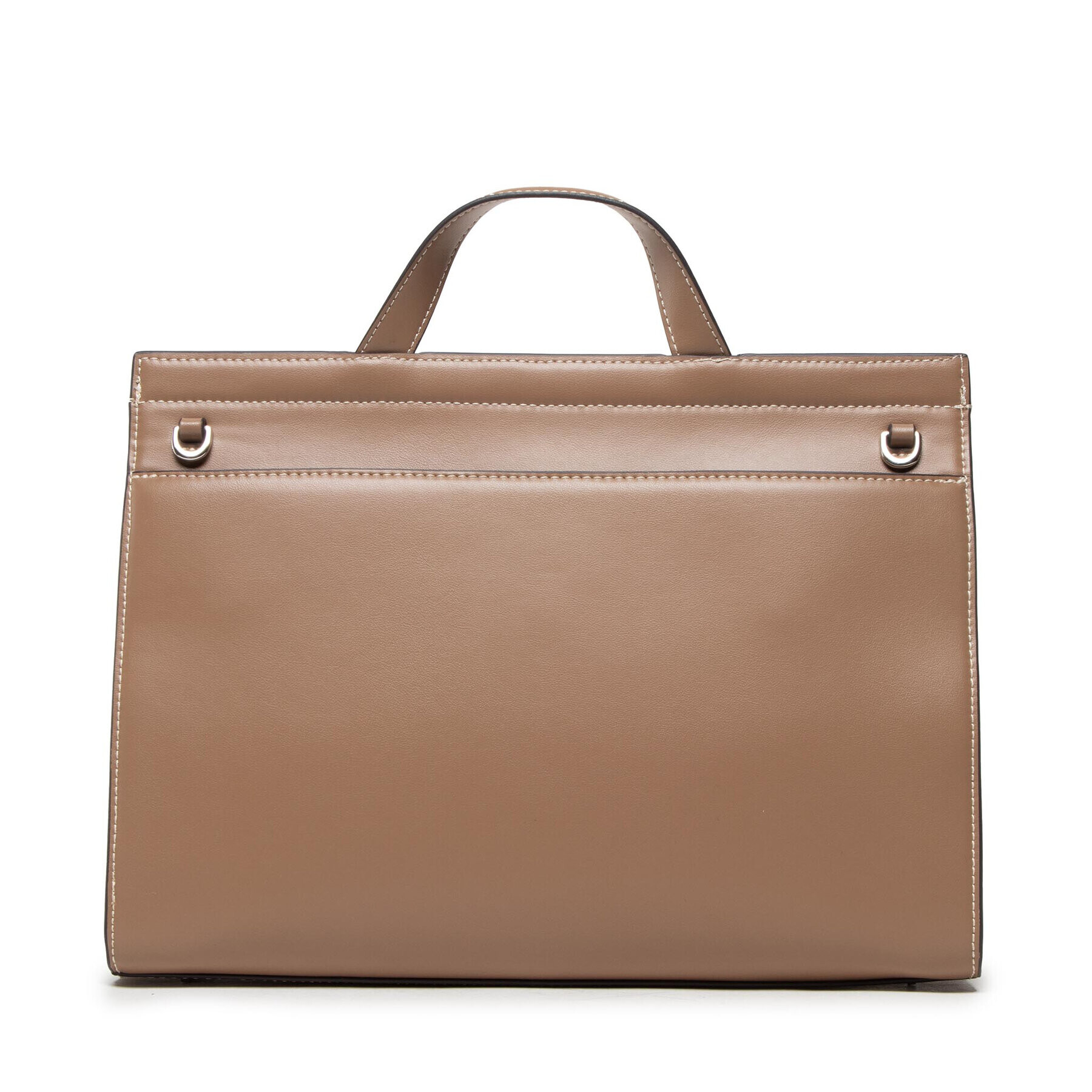 Calvin Klein Дамска чанта Fold Over Top Handle K60K609643 Бежов - Pepit.bg