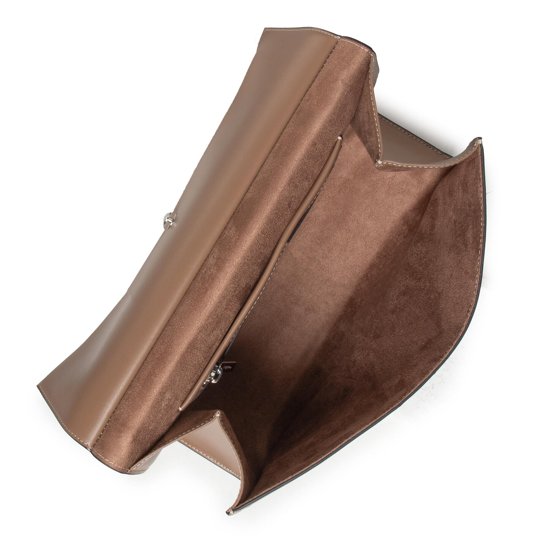 Calvin Klein Дамска чанта Fold Over Top Handle K60K609643 Бежов - Pepit.bg