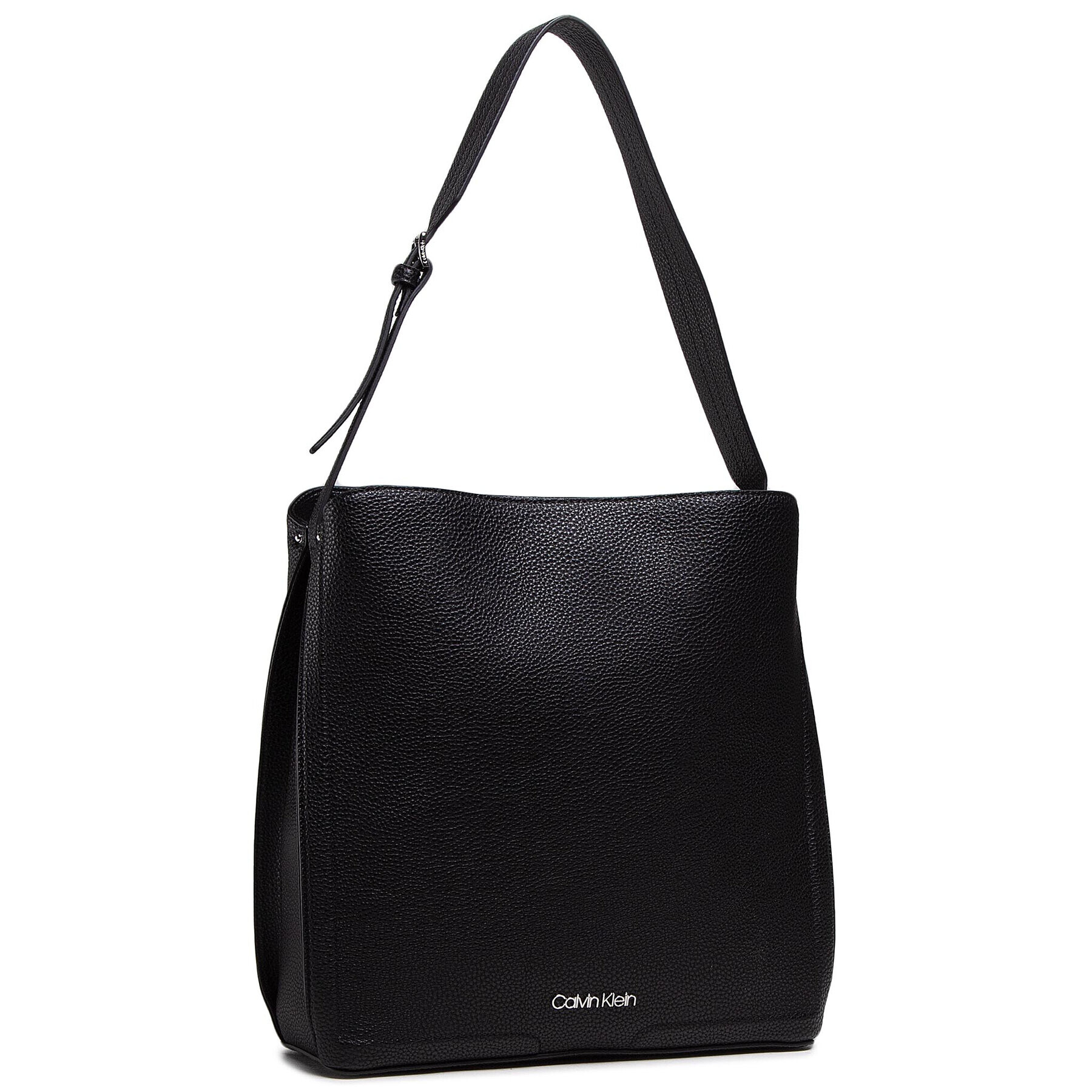 Calvin Klein Дамска чанта Hobo Lg K60K607529 Черен - Pepit.bg