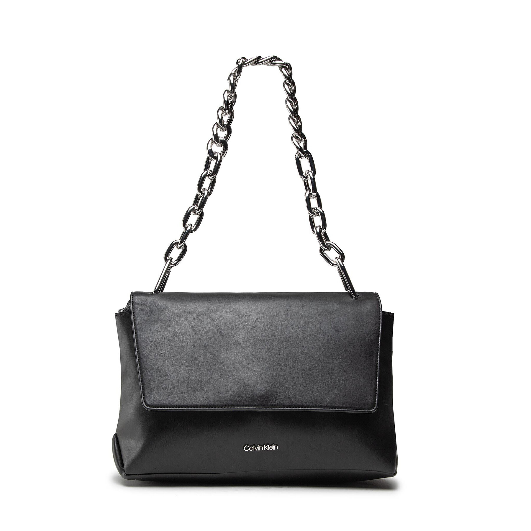 Calvin Klein Дамска чанта Linked Shoulder Bag K60K608741 Черен - Pepit.bg