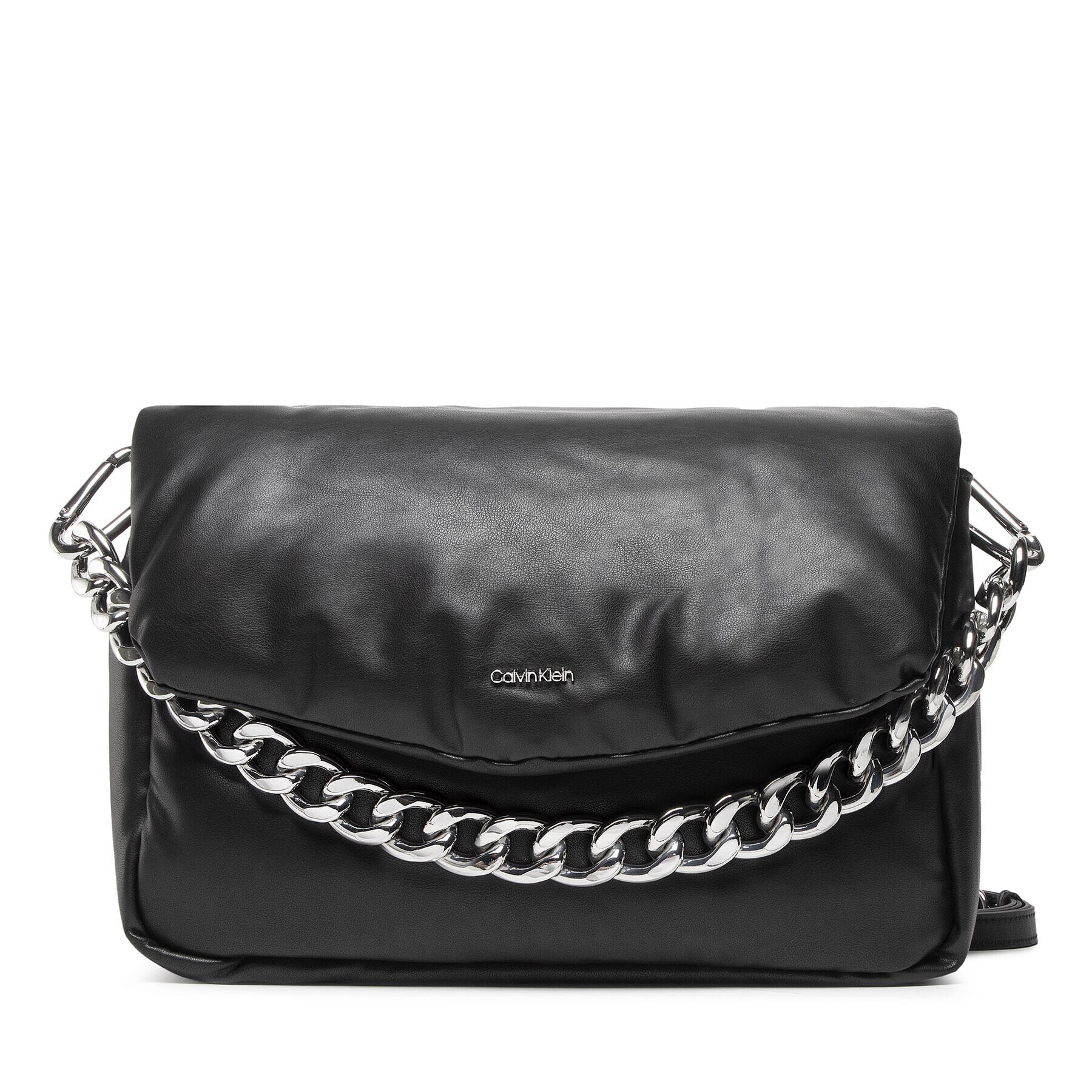 Calvin Klein Дамска чанта Puffed Shoulder Bag K60K609854 Черен - Pepit.bg