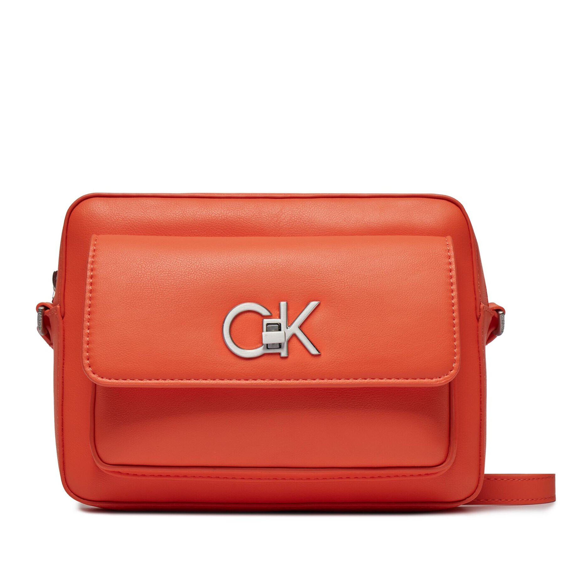 Calvin Klein Дамска чанта Re-Lock Camera Bag W/Flap K60K611083 Оранжев - Pepit.bg