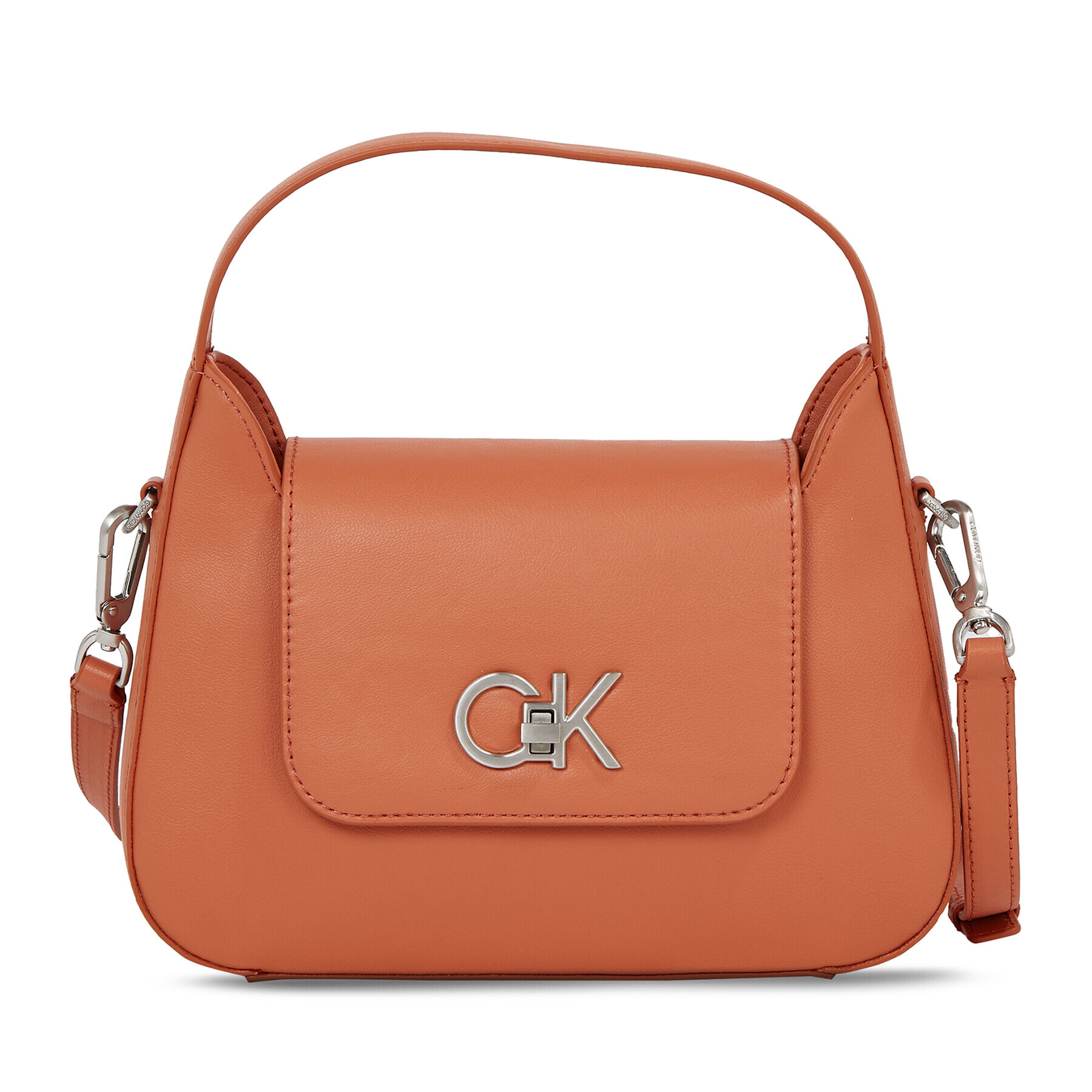 Calvin Klein Дамска чанта Re-Lock Crossbody W/Flap Sm K60K610770 Кафяв - Pepit.bg