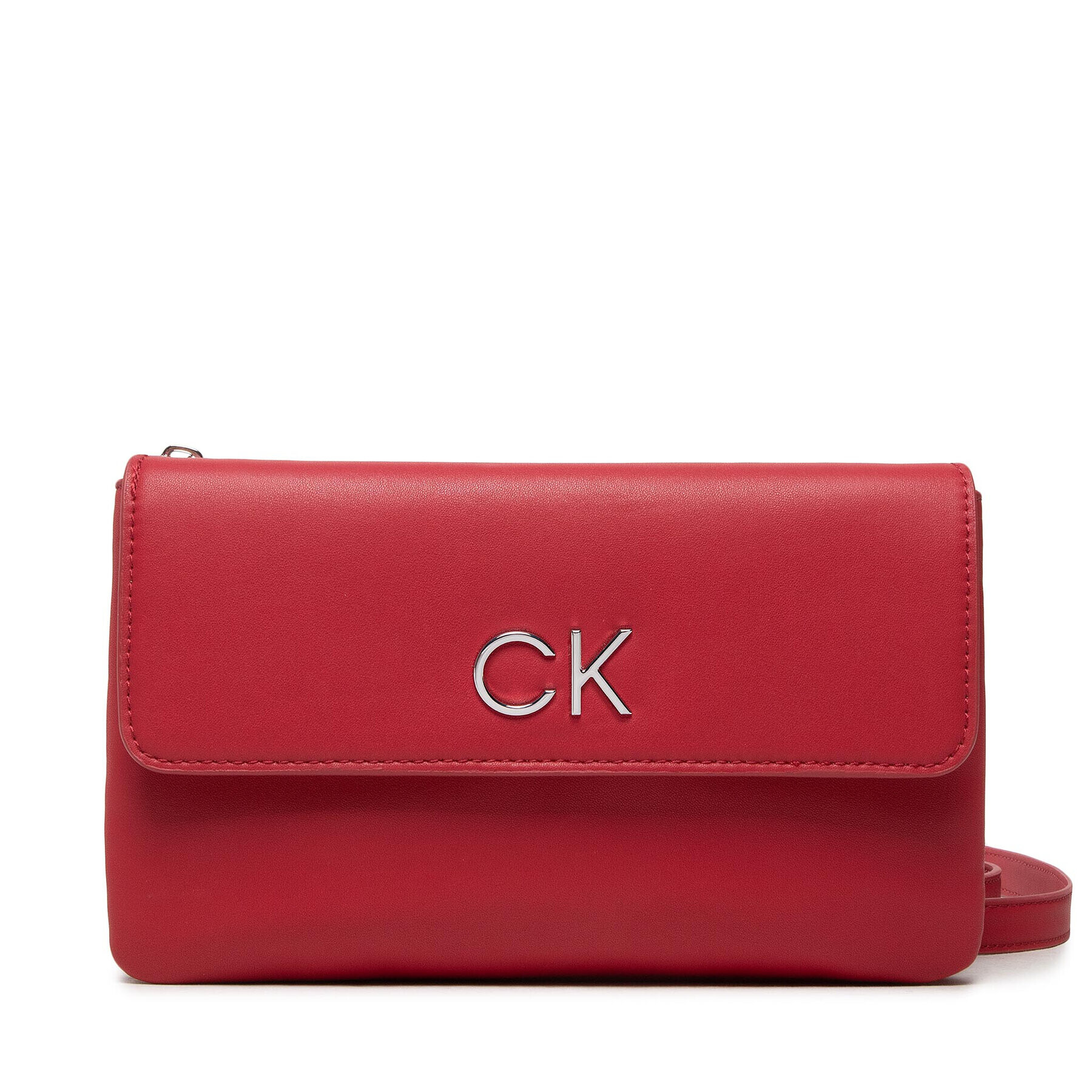 Calvin Klein Дамска чанта Re-Lock Dbl Xbody W/Flap K60K609620 Червен - Pepit.bg