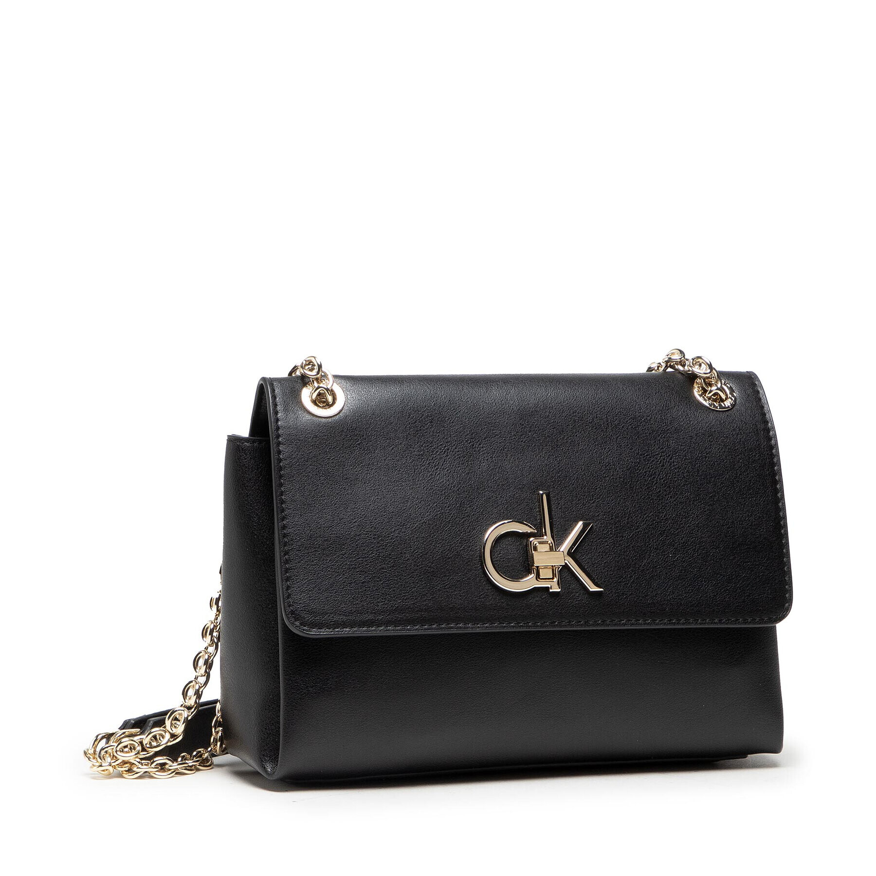 Calvin Klein Дамска чанта Re-Lock Ew Conv Flap K60K608174 Черен - Pepit.bg