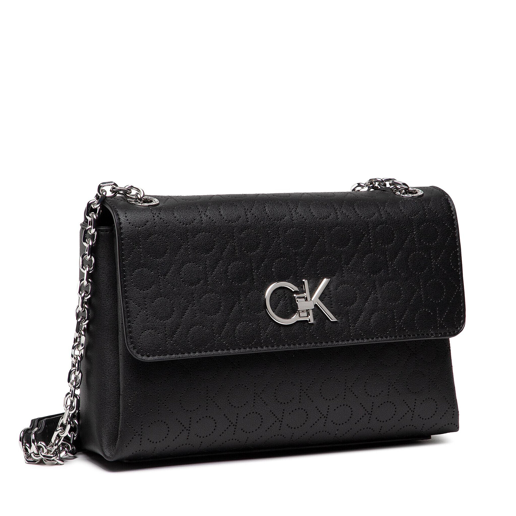 Calvin Klein Дамска чанта Re-Lock Ew Conv Xbody Perf K60K609396 Черен - Pepit.bg