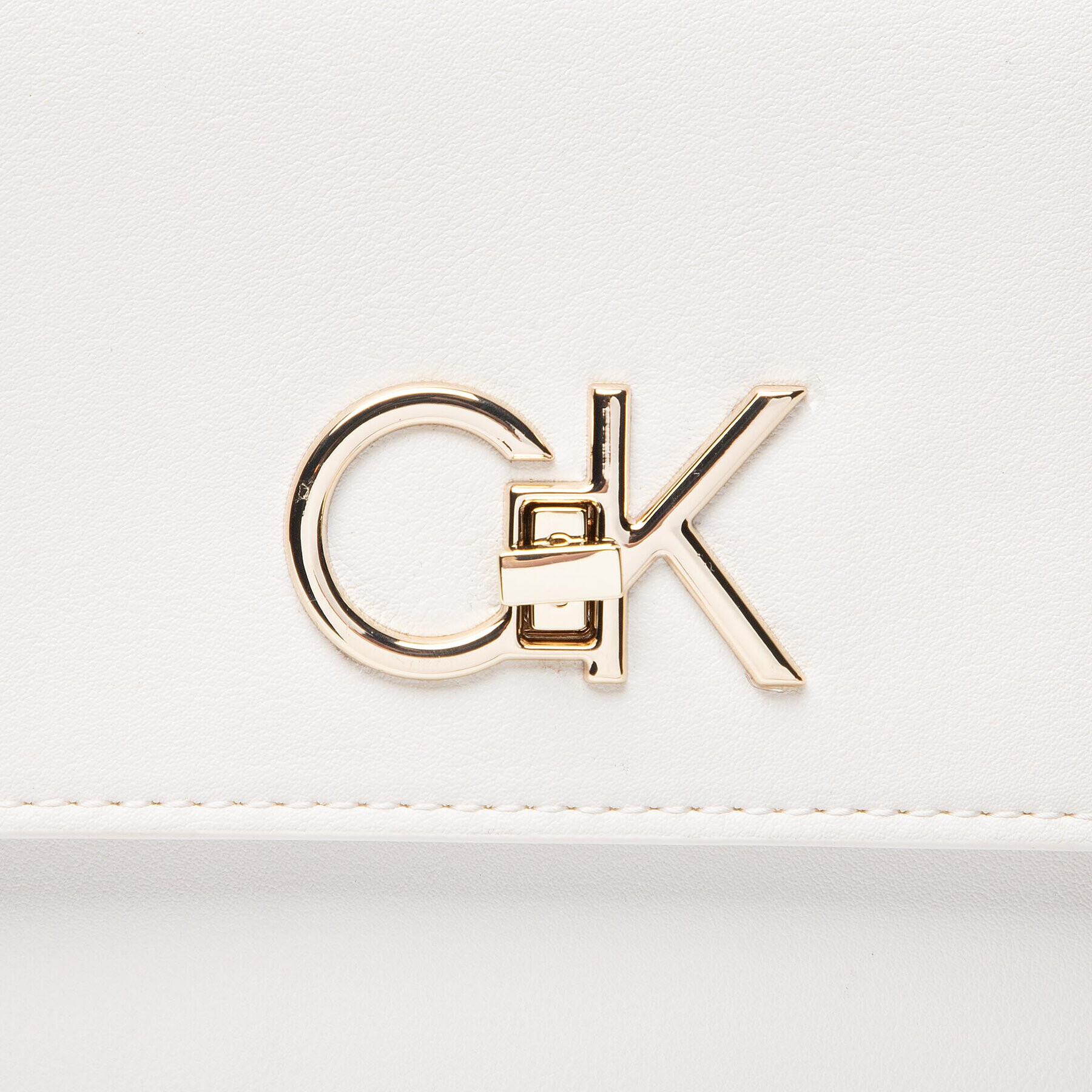 Calvin Klein Дамска чанта Re-Lock Ew Cony Crossbody K60K609624 Бял - Pepit.bg