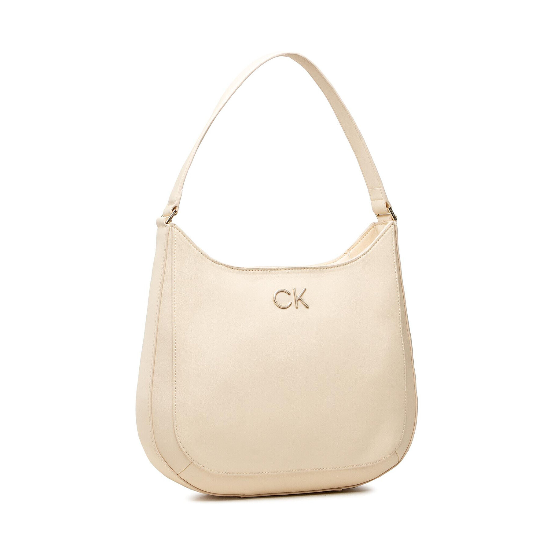 Calvin Klein Дамска чанта Re-Lock Hobo K60K609117 Бежов - Pepit.bg