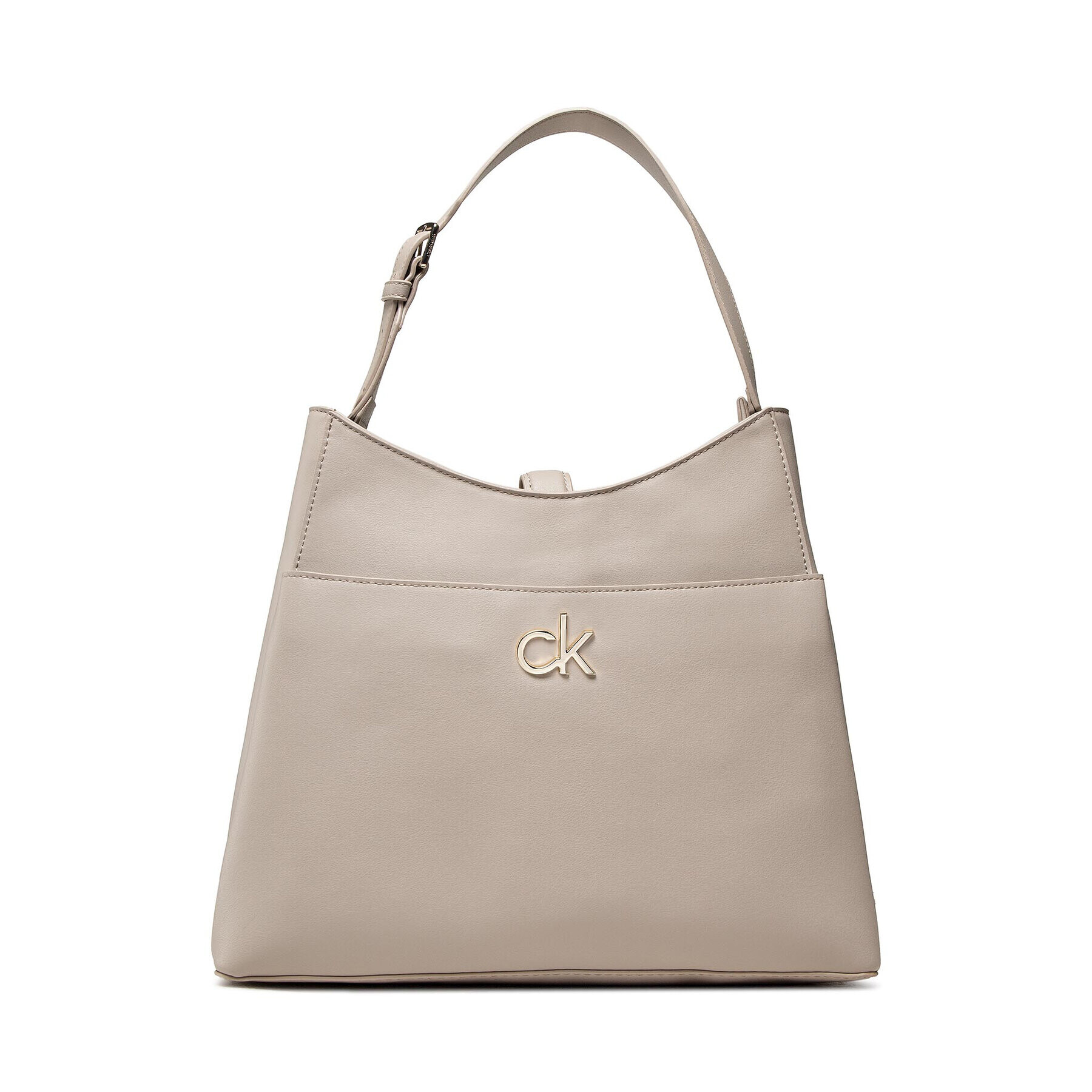 Calvin Klein Дамска чанта Re-Lock Hobo Md K60K608412 Сив - Pepit.bg