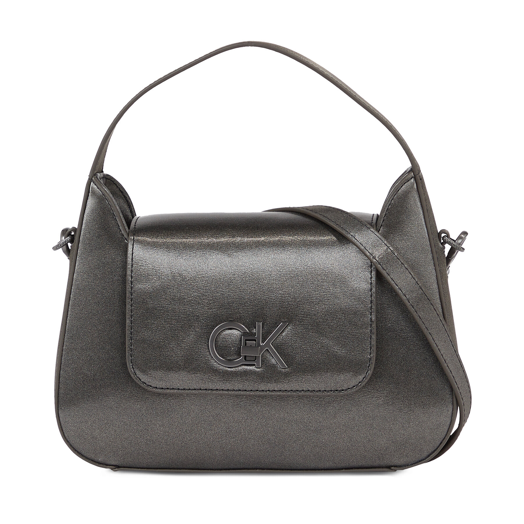 Calvin Klein Дамска чанта Re-Lock Mini Xbody-Gunmetal K60K611287 Сив - Pepit.bg