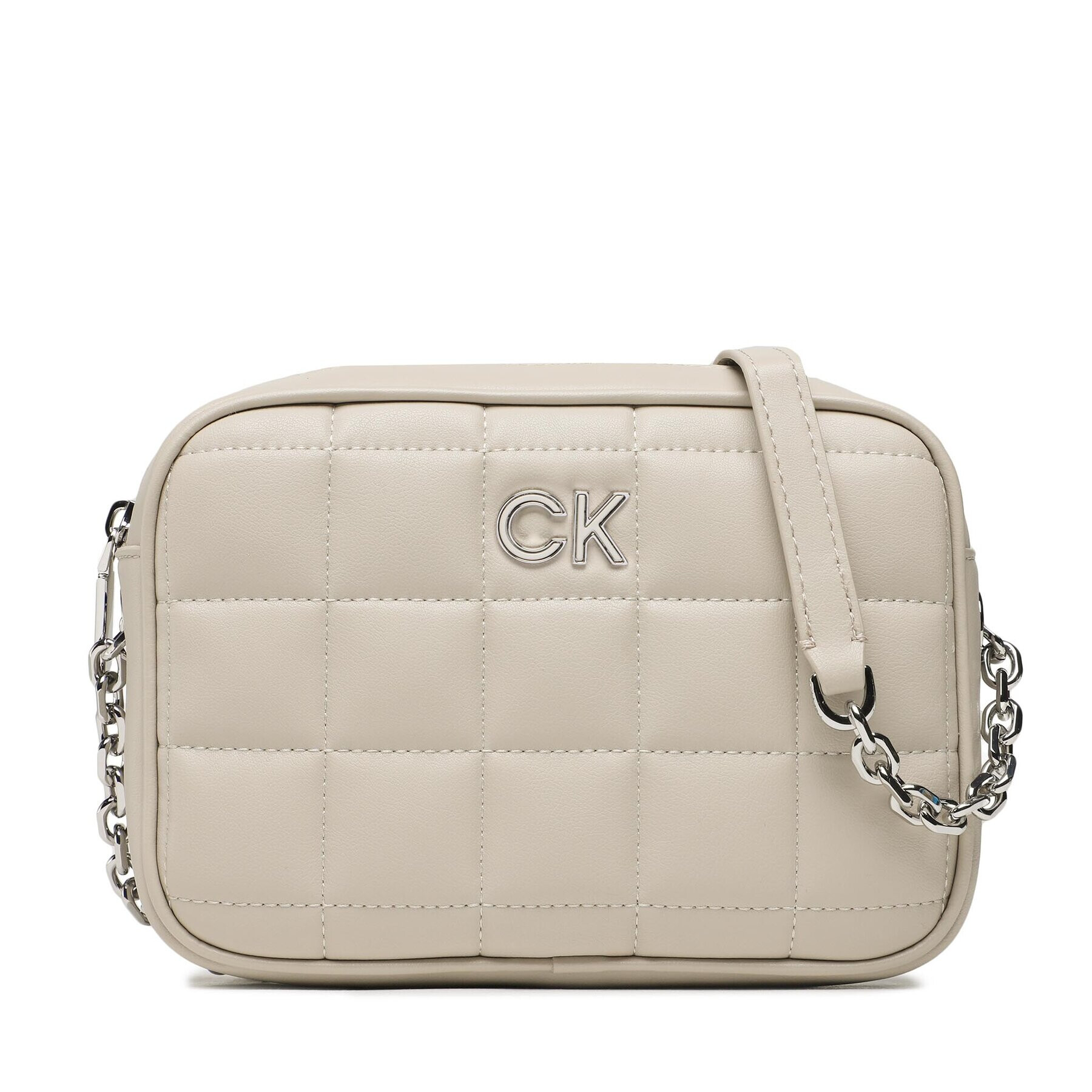 Calvin Klein Дамска чанта Re-Lock Quilt Camera Bag K60K610445 Бежов - Pepit.bg