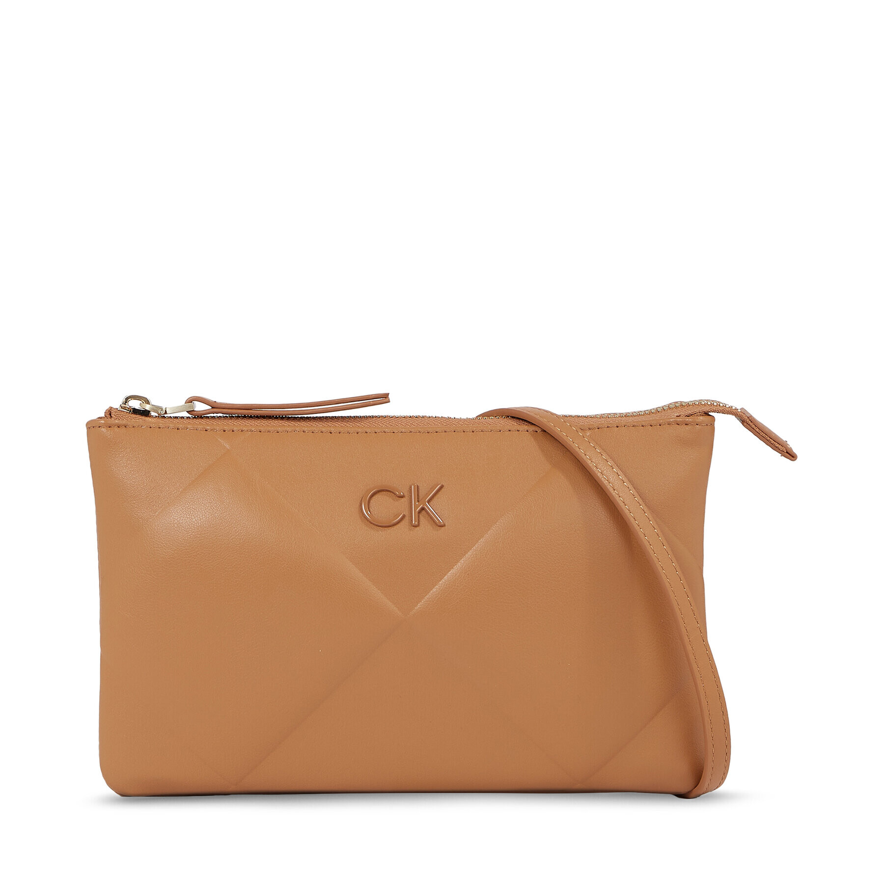 Calvin Klein Дамска чанта Re-Lock Quilt Crossbody K60K611042 Кафяв - Pepit.bg