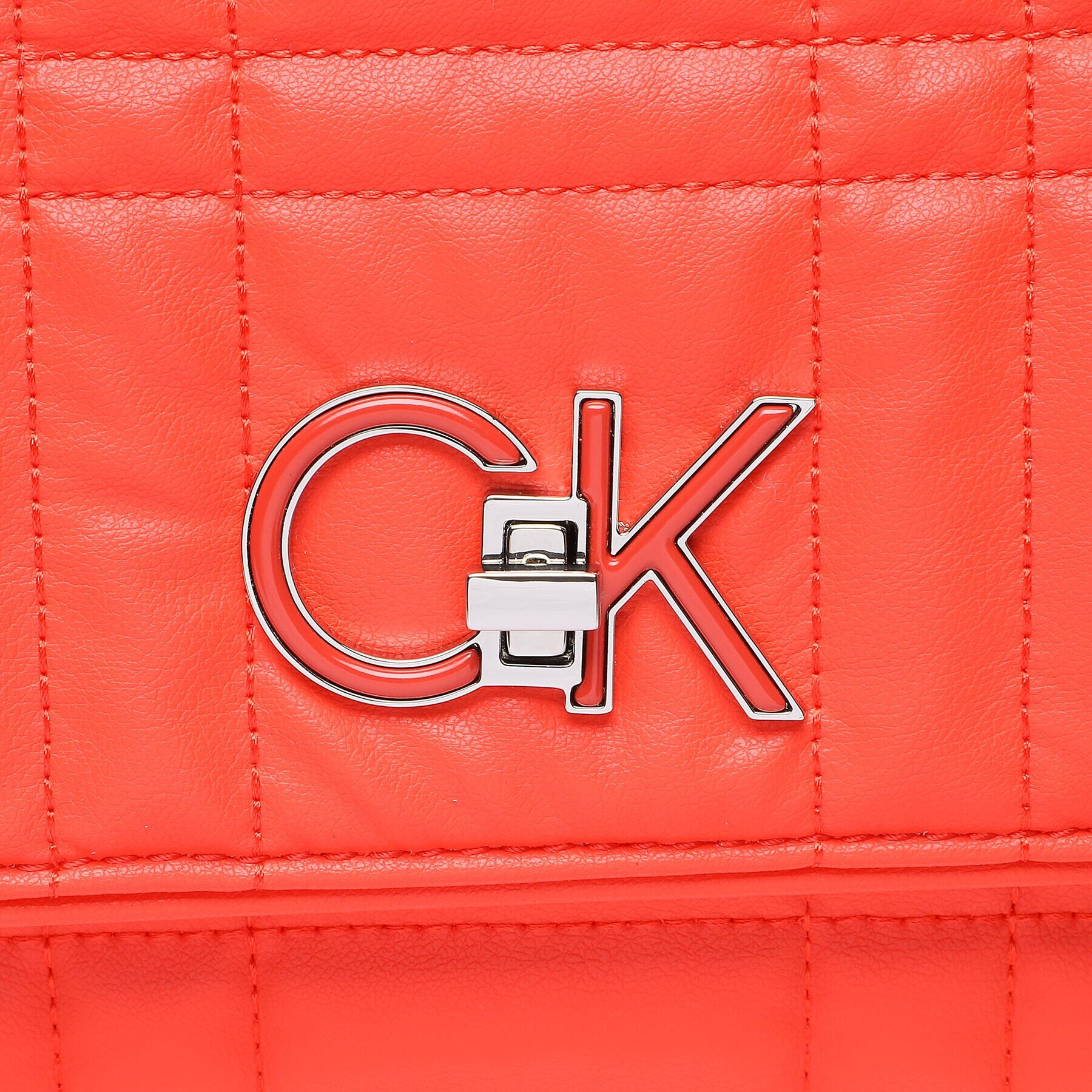 Calvin Klein Дамска чанта Re-Lock Quilt Shoulder Bag Lg K60K609884 Оранжев - Pepit.bg