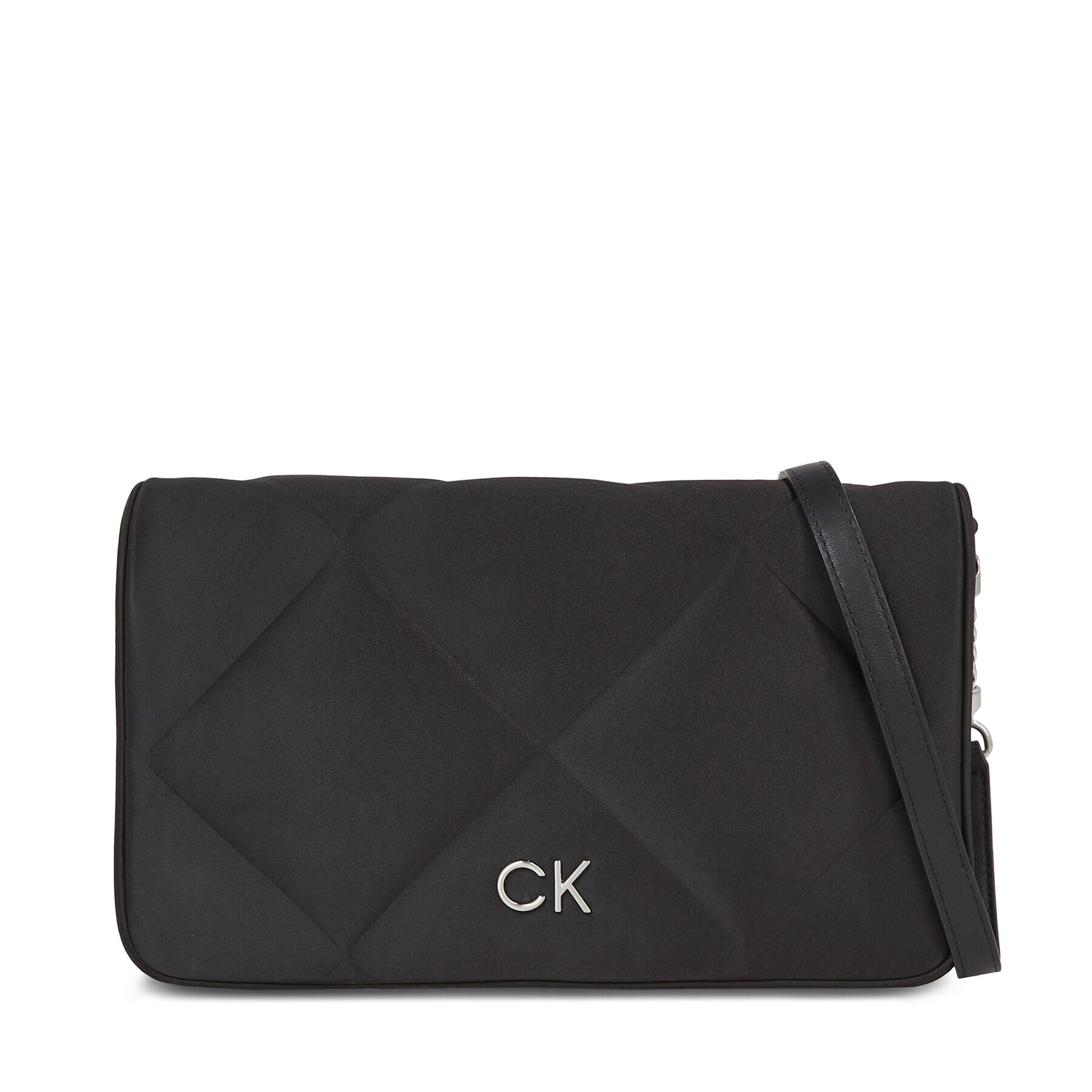 Calvin Klein Дамска чанта Re-Lock Quilt Shoulder Bag-Satin K60K611300 Черен - Pepit.bg